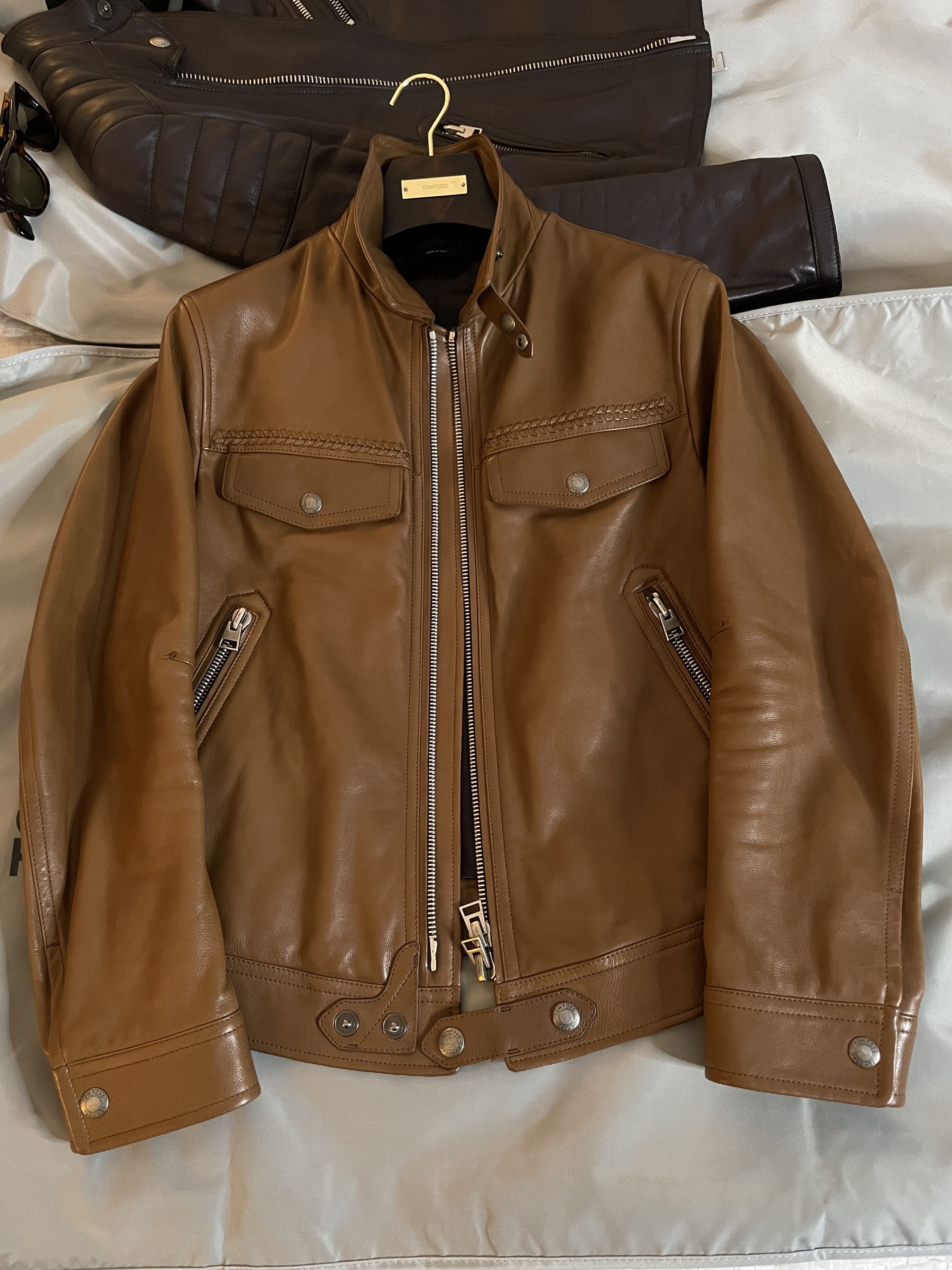 image of Tom Ford Ultra $7,600 Buttery Leather, Mind Blowing Details in Brown, Men's (Size Large)