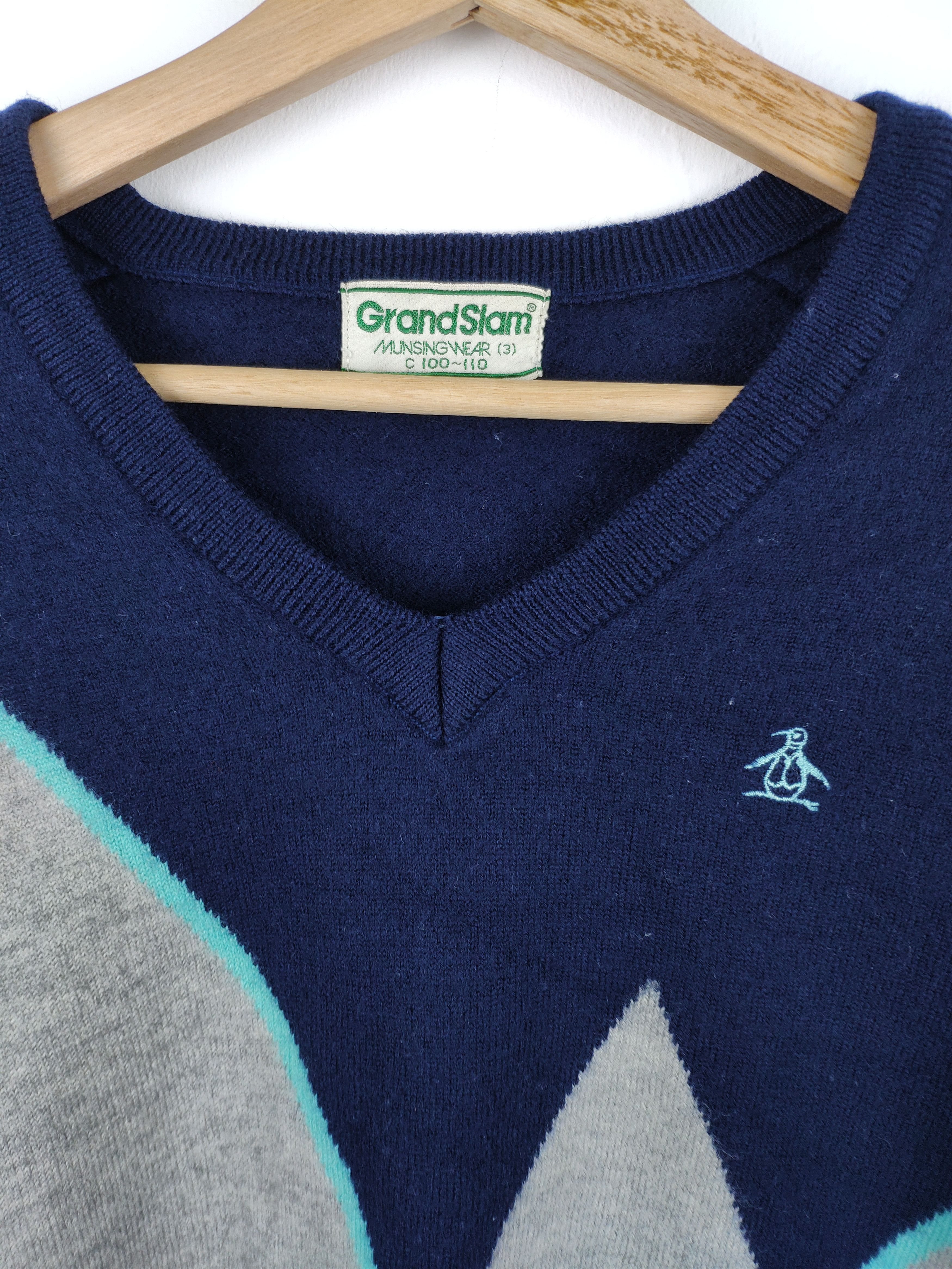Aran Isles Knitwear × Japanese Brand × Vintage Steal 💥 Vintage Grand Slam Mungsingwear Wool Knit Sweater Size US S / EU 44-46 / 1 - 2 Thumbnail