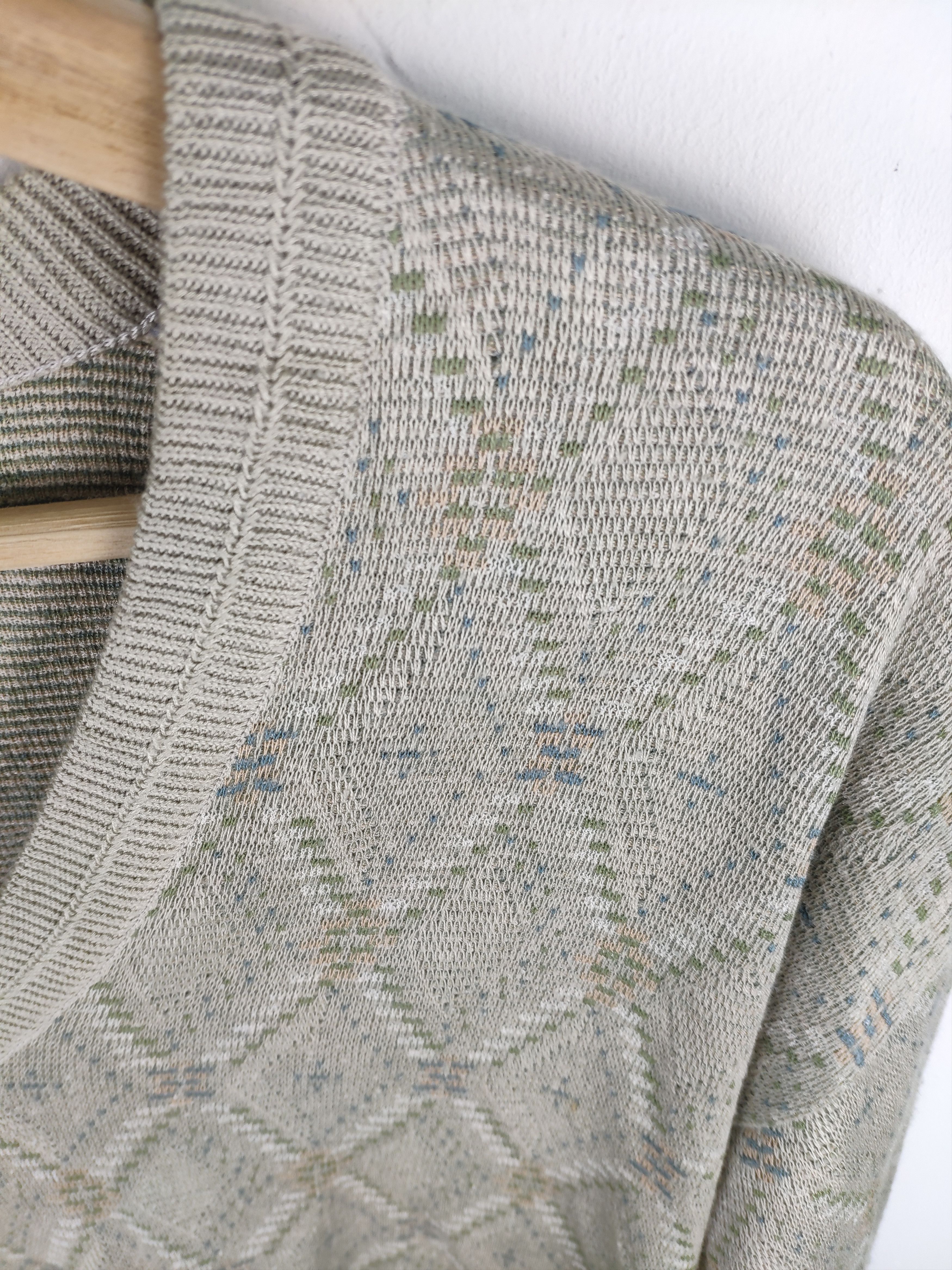 Aran Isles Knitwear × Japanese Brand × Vintage Steal 💥 Vintage Knit Sweater Diamond Style Japanese Size US L / EU 52-54 / 3 - 3 Thumbnail