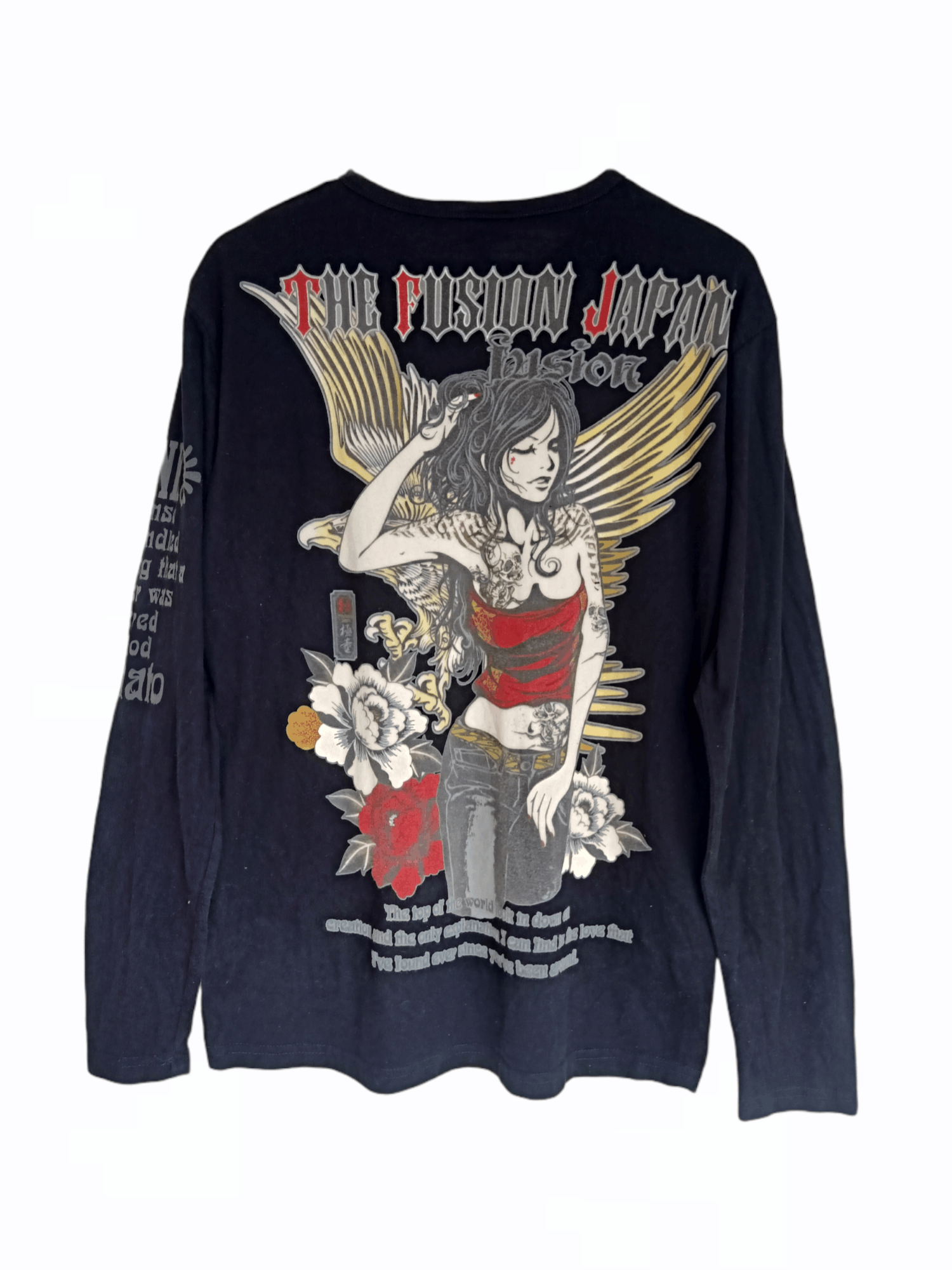 Japanese Brand × Vintage The Fusion Japan Tattoo style Long Sleeve tee Size US M / EU 48-50 / 2 - 1 Thumbnail