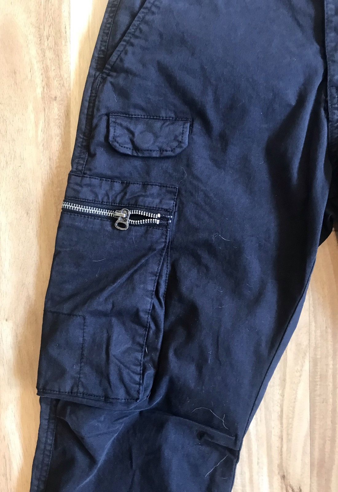 Vintage Vintage Jogger Style Navy Cargo Pants 29w Size US 29 - 2 Thumbnail