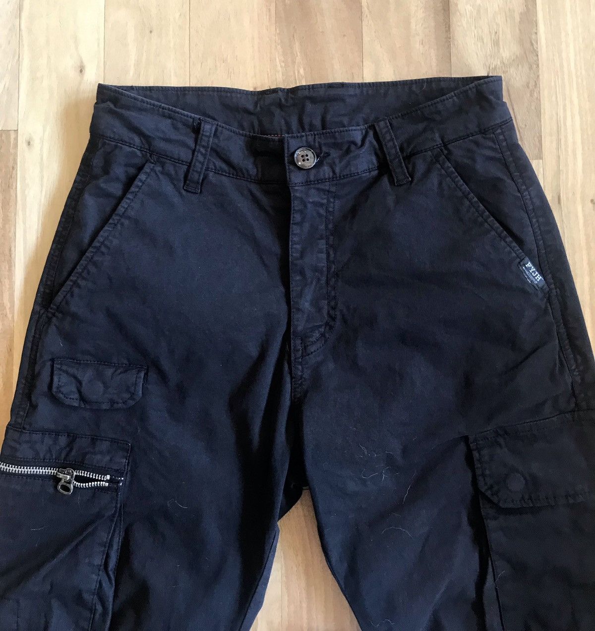 Vintage Vintage Jogger Style Navy Cargo Pants 29w Size US 29 - 3 Thumbnail