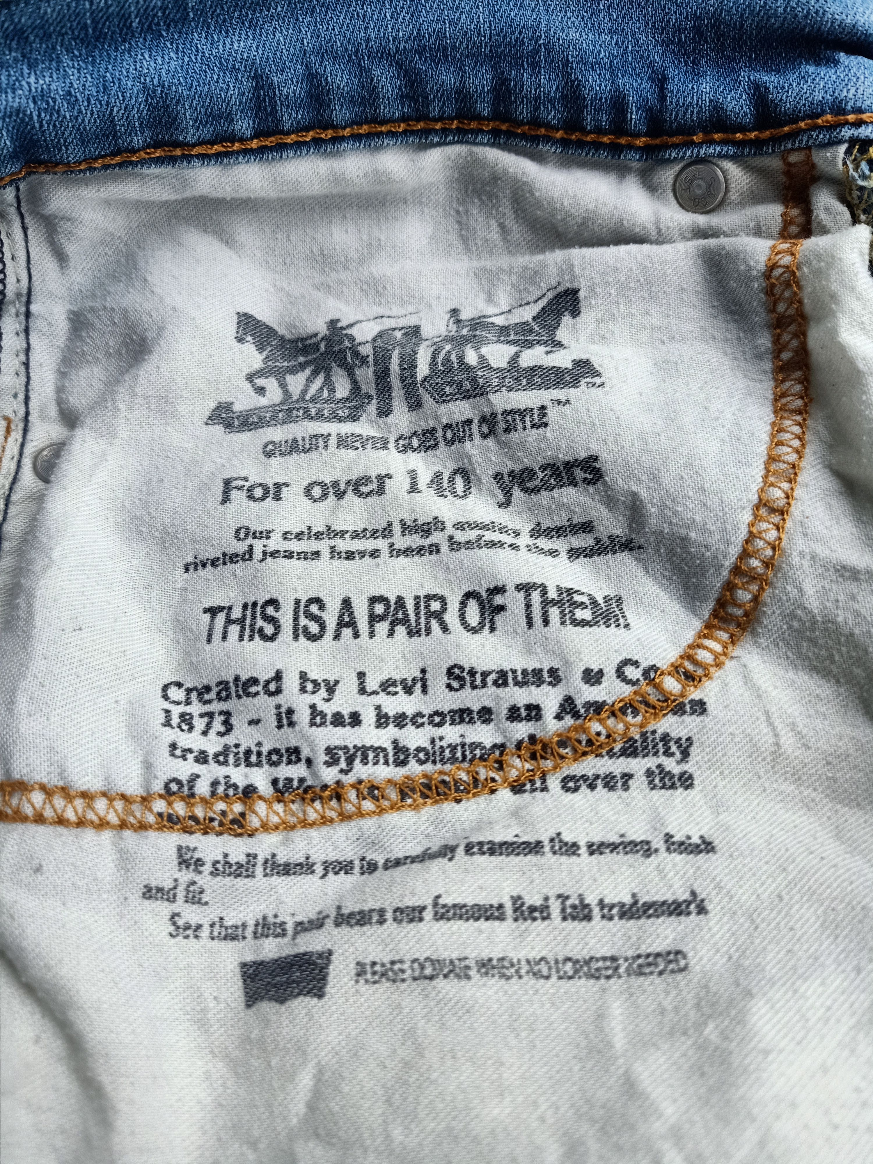 Levi's Vintage Distressed Levis light Blue Wash jeans Size US 31 - 3 Thumbnail