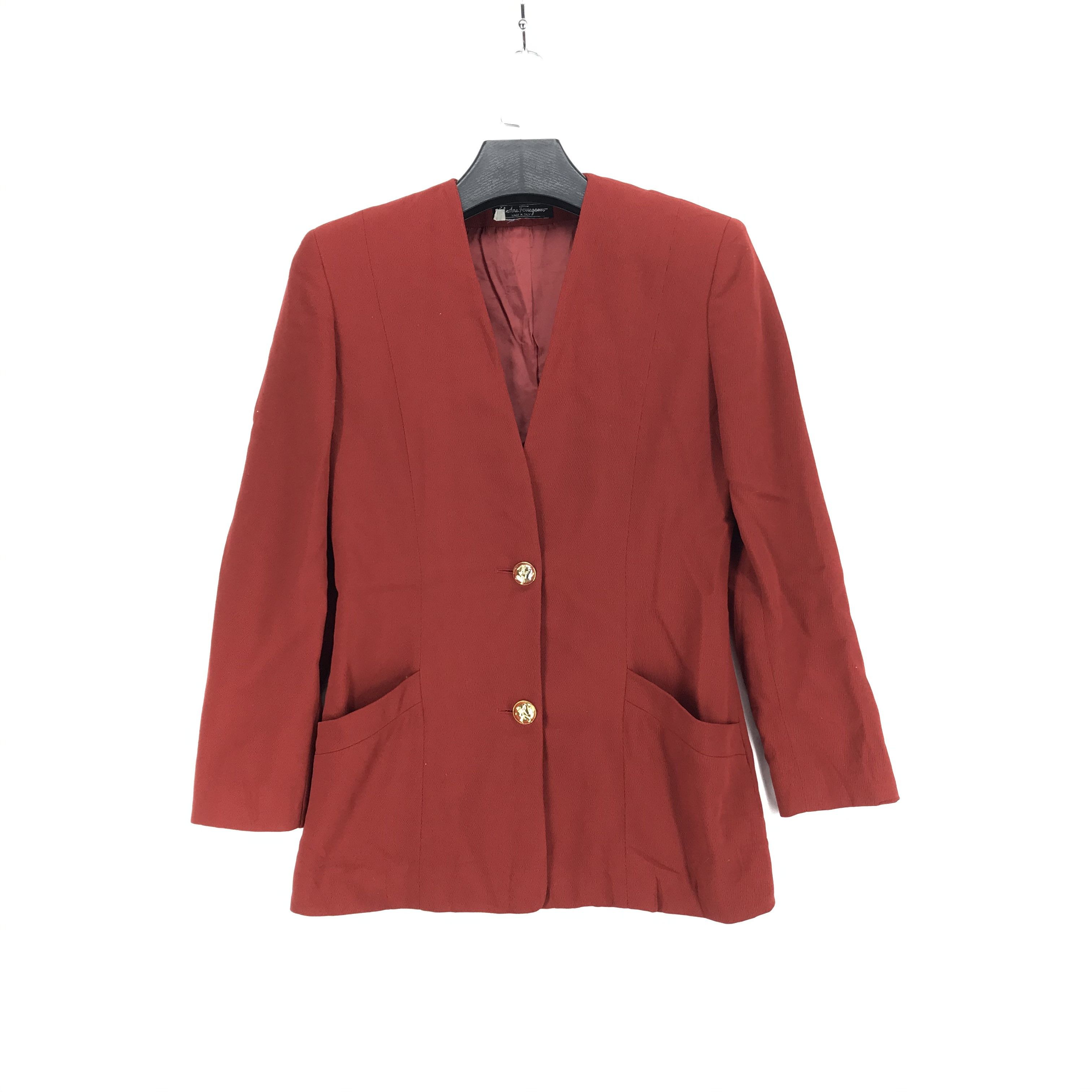 Salvatore Ferragamo Salvatore Ferragamo Made in Italy Red Coat #2467-95 Size S / US 4 / IT 40 - 1 Thumbnail