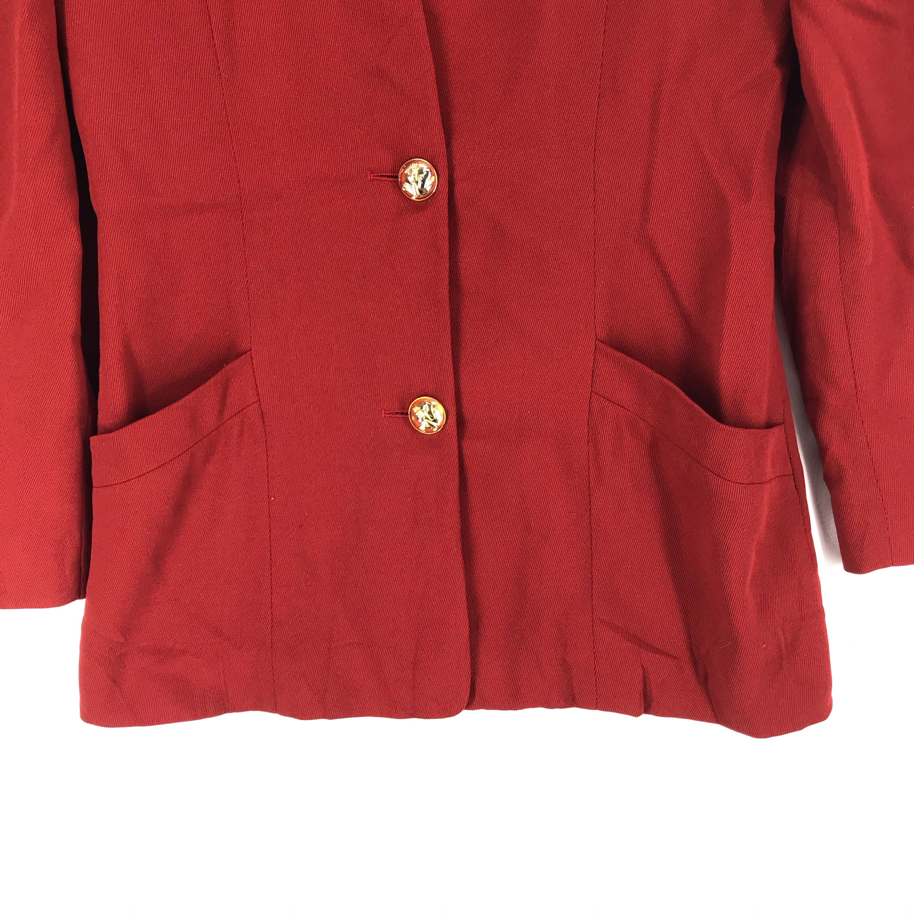 Salvatore Ferragamo Salvatore Ferragamo Made in Italy Red Coat #2467-95 Size S / US 4 / IT 40 - 3 Thumbnail