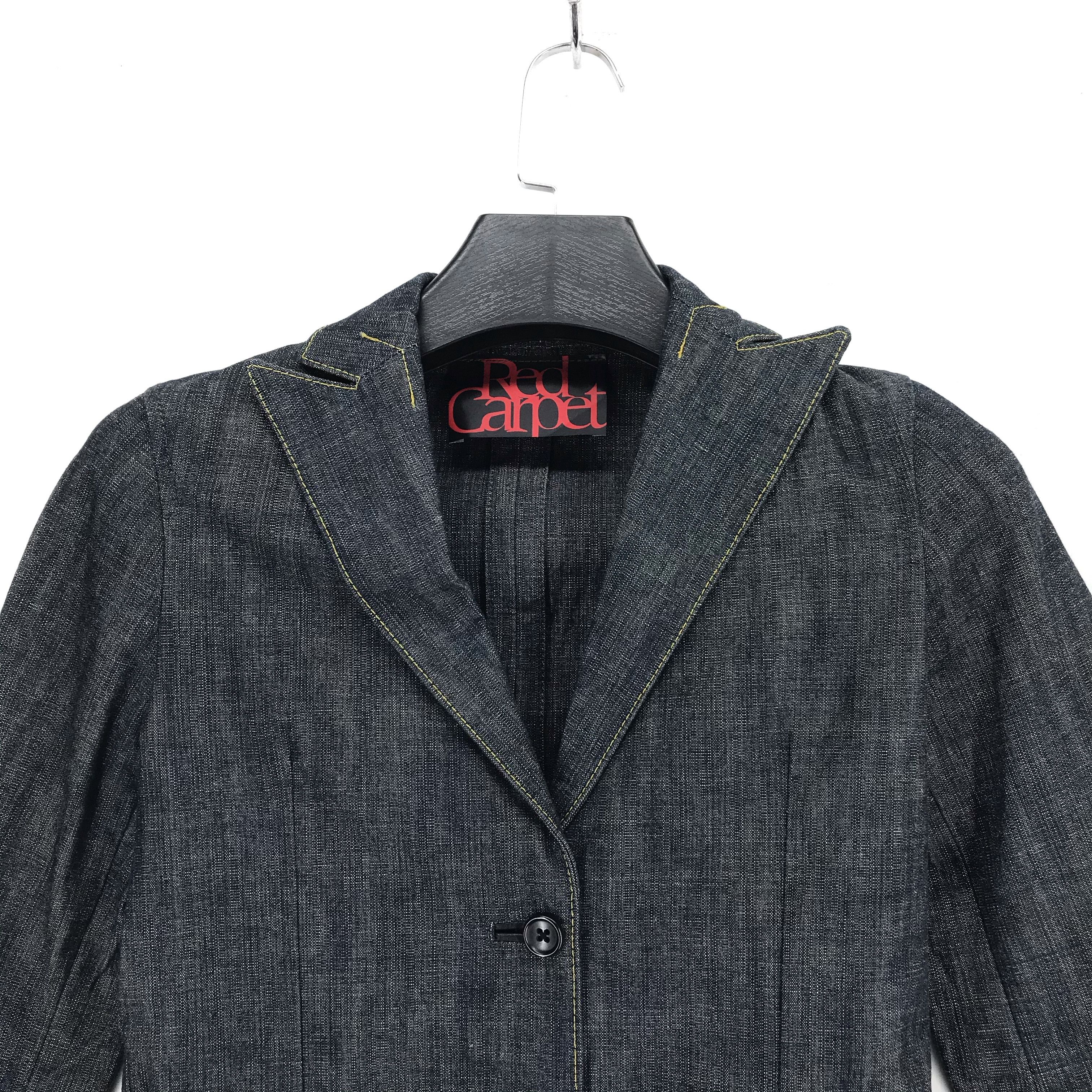 Japanese Brand RED CARPET Sheep Leather Denim Casual Jacket #2476-95 Size XS / US 0-2 / IT 36-38 - 2 Thumbnail