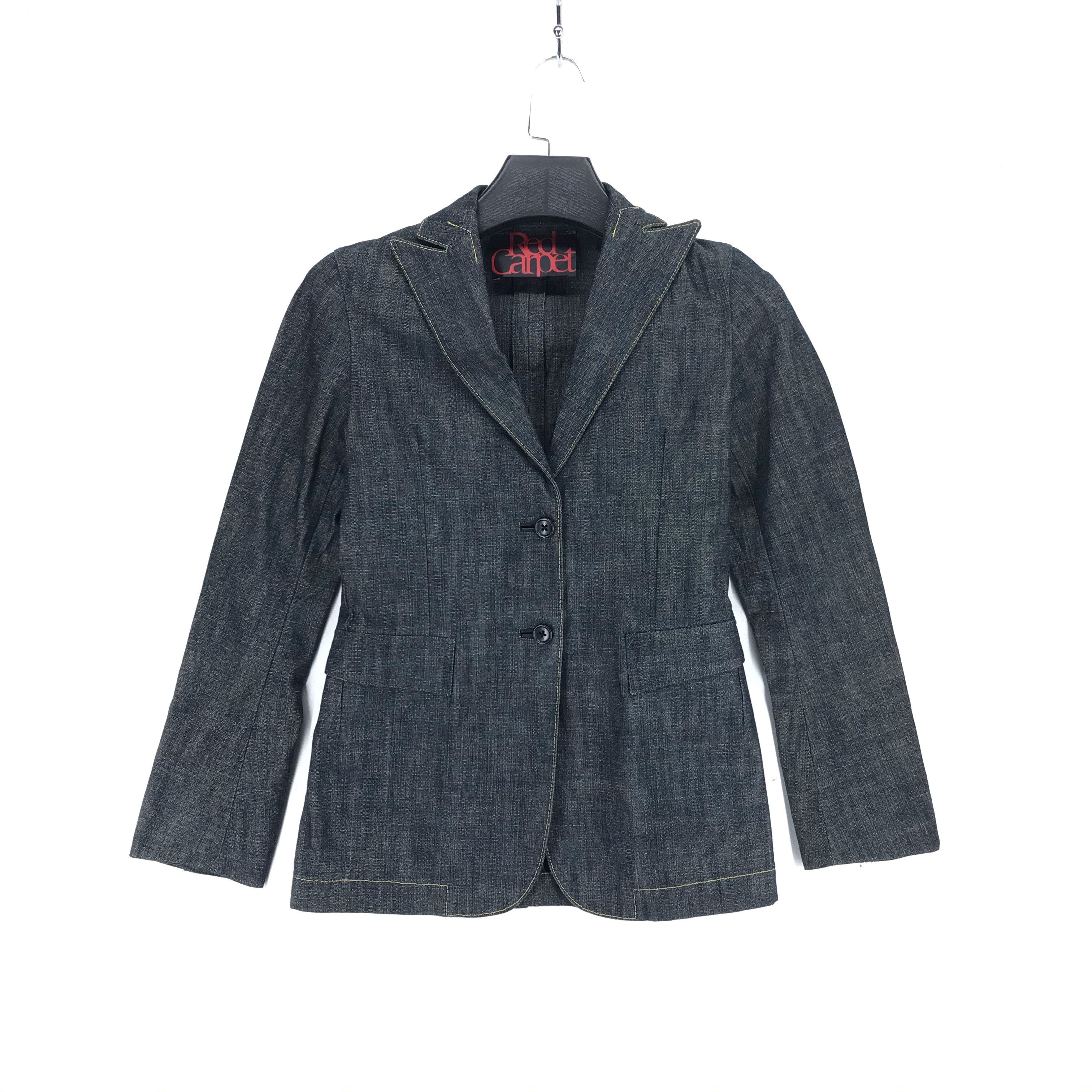 Japanese Brand RED CARPET Sheep Leather Denim Casual Jacket #2476-95 Size XS / US 0-2 / IT 36-38 - 1 Thumbnail