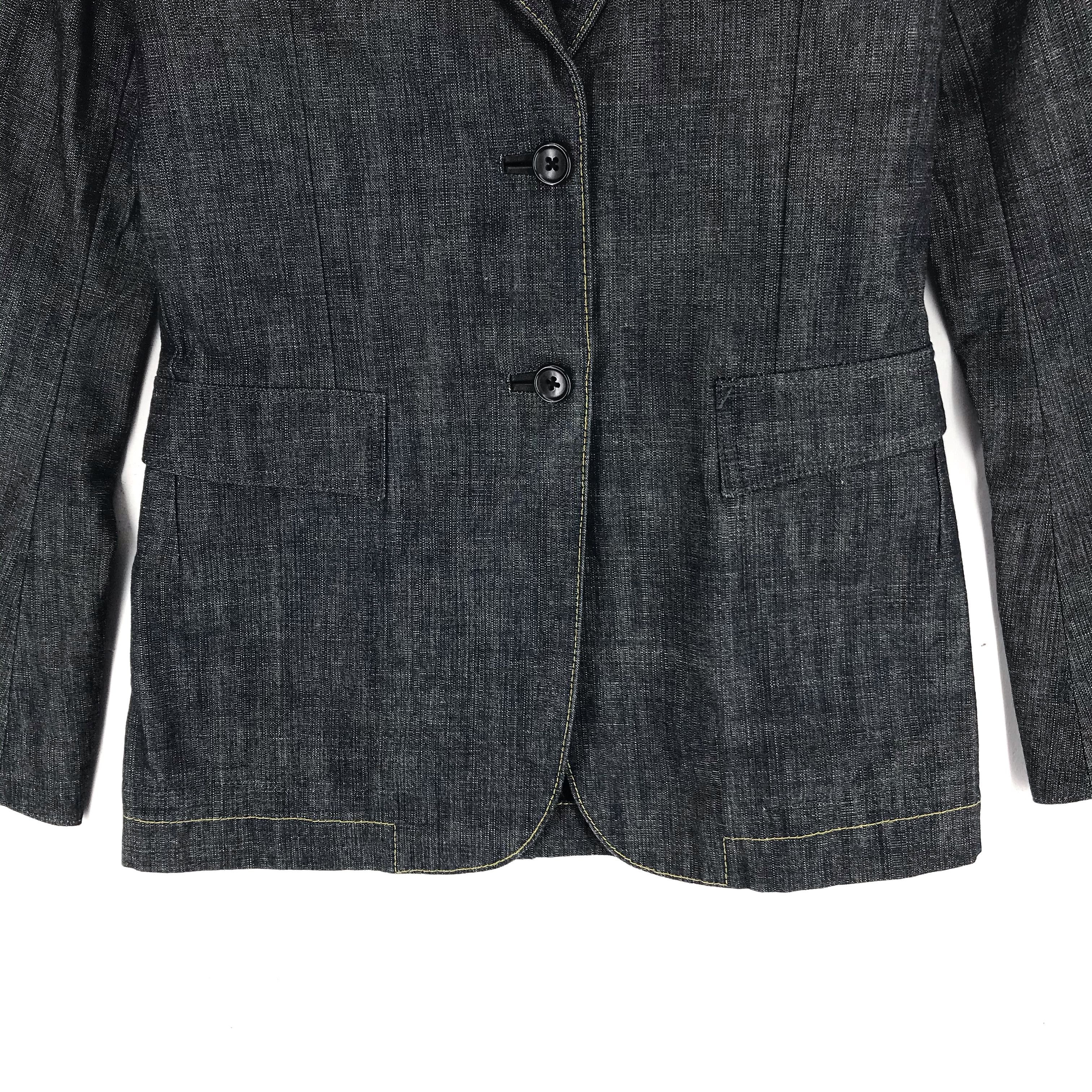 Japanese Brand RED CARPET Sheep Leather Denim Casual Jacket #2476-95 Size XS / US 0-2 / IT 36-38 - 3 Thumbnail