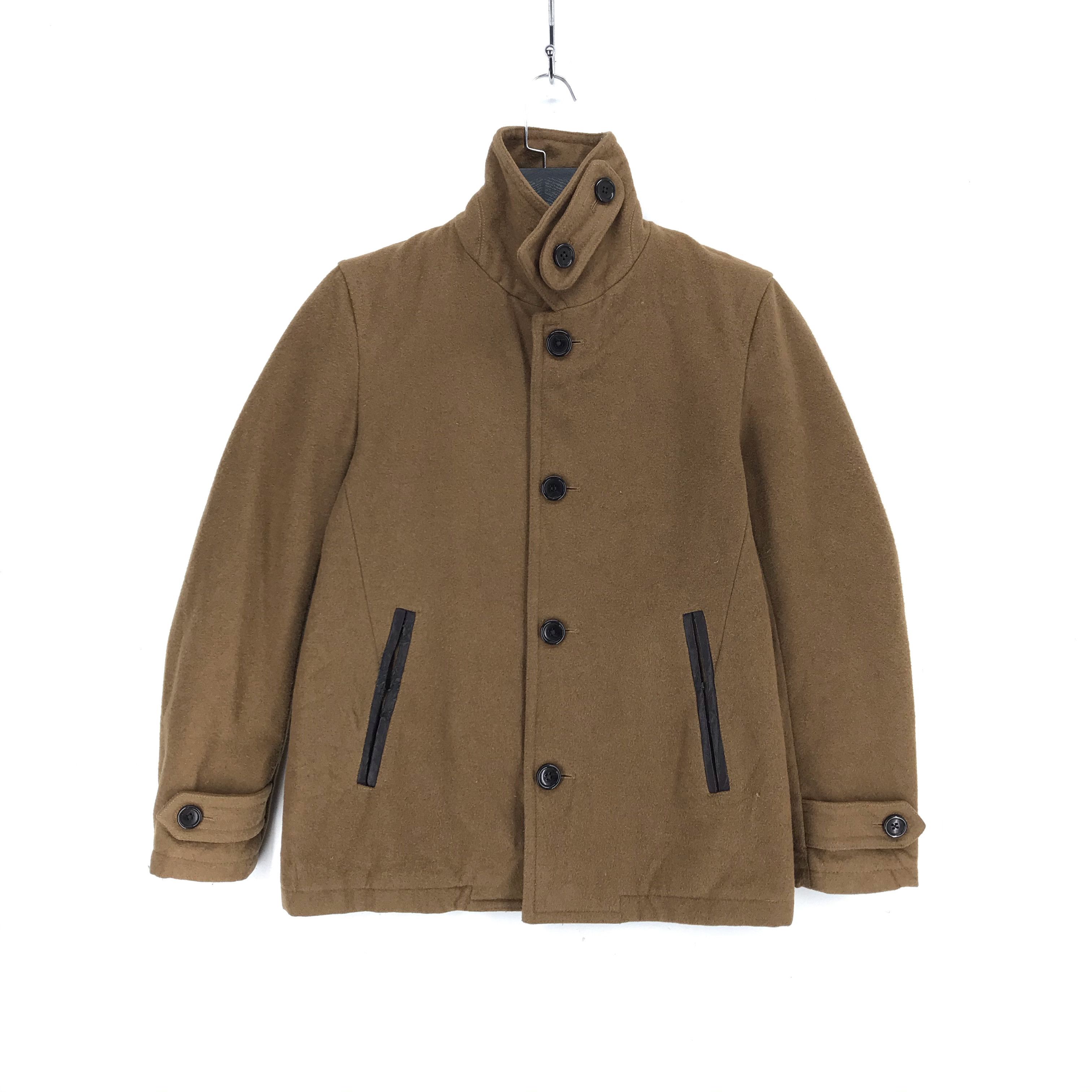 image of Nano Universe Construction By Atelier Wool Coat 2464-95 in Brown, Men's (Size Small)