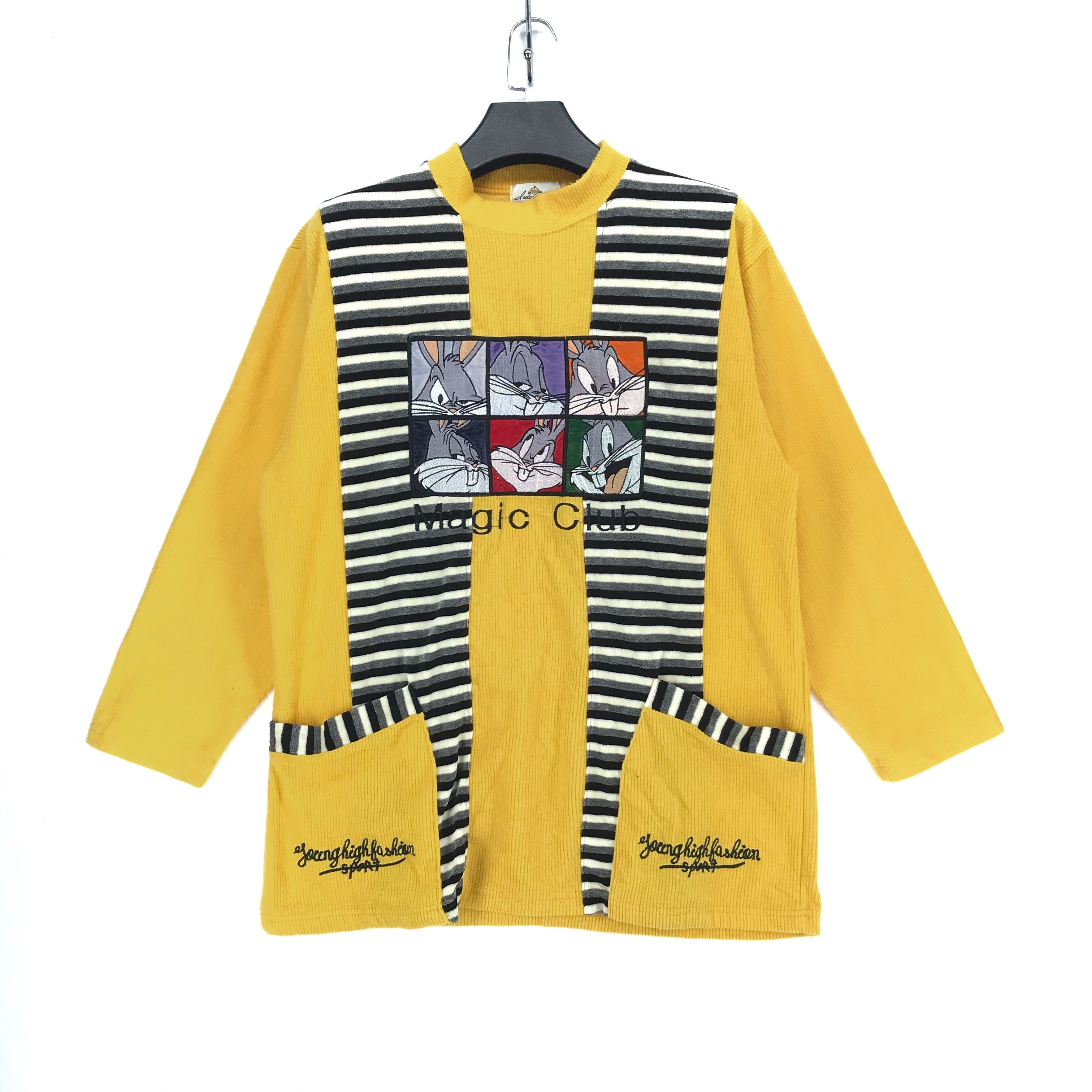 Japanese Brand Vintage Bugs Bunny Embroidery Big Logo Sweater #2473-95 Size L / US 10 / IT 46 - 1 Thumbnail