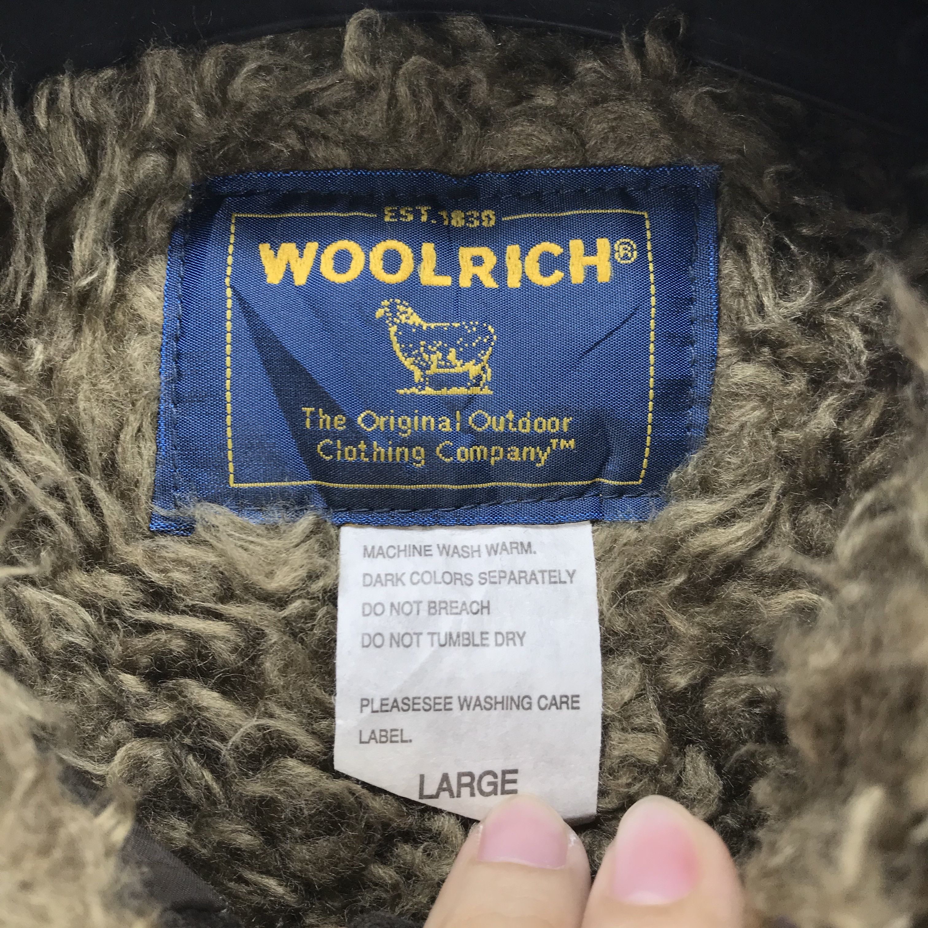 Vintage Vintage Woolrich Shearling Denim Jacket #2477-95 Size US L / EU 52-54 / 3 - 4 Thumbnail