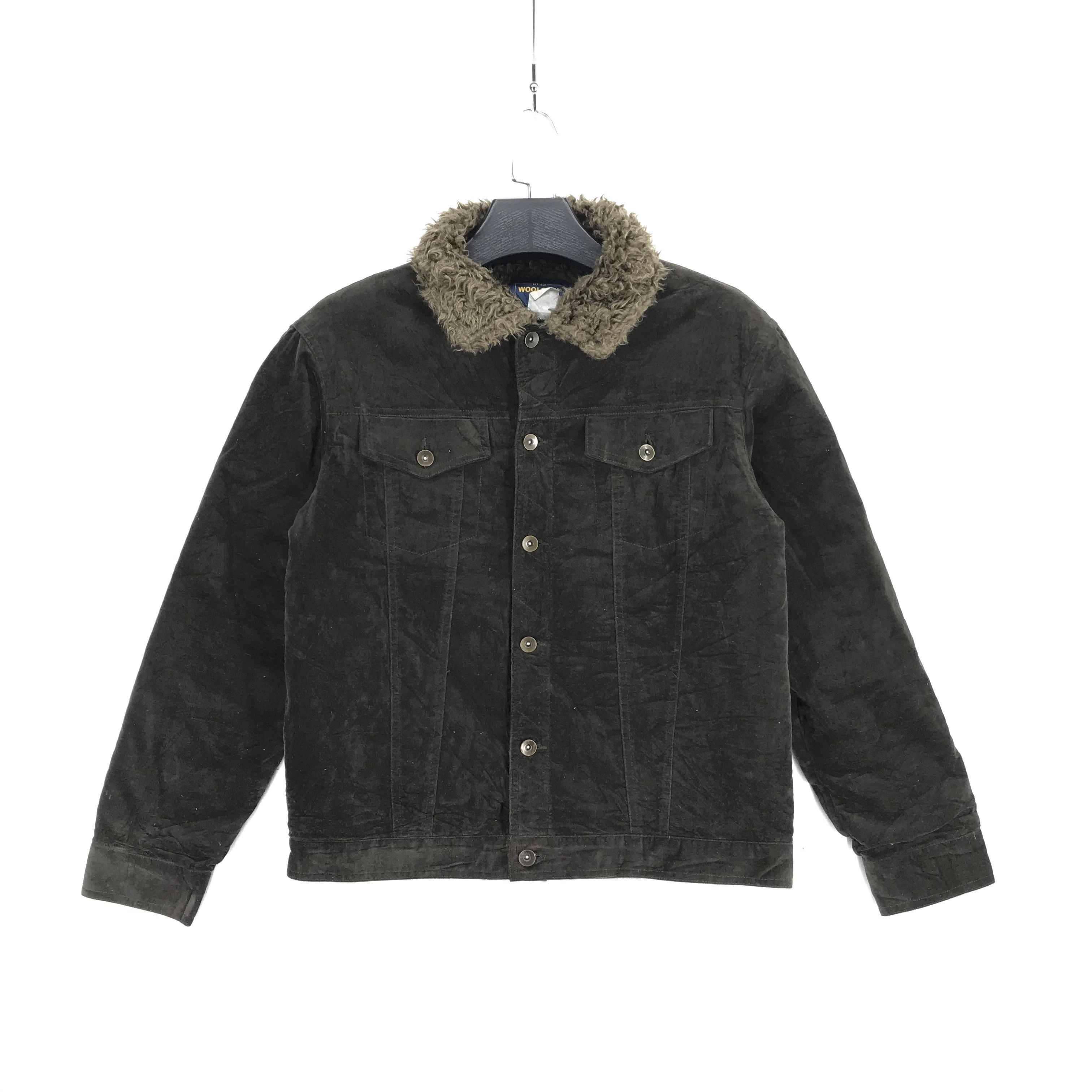 Vintage Vintage Woolrich Shearling Denim Jacket #2477-95 Size US L / EU 52-54 / 3 - 1 Thumbnail