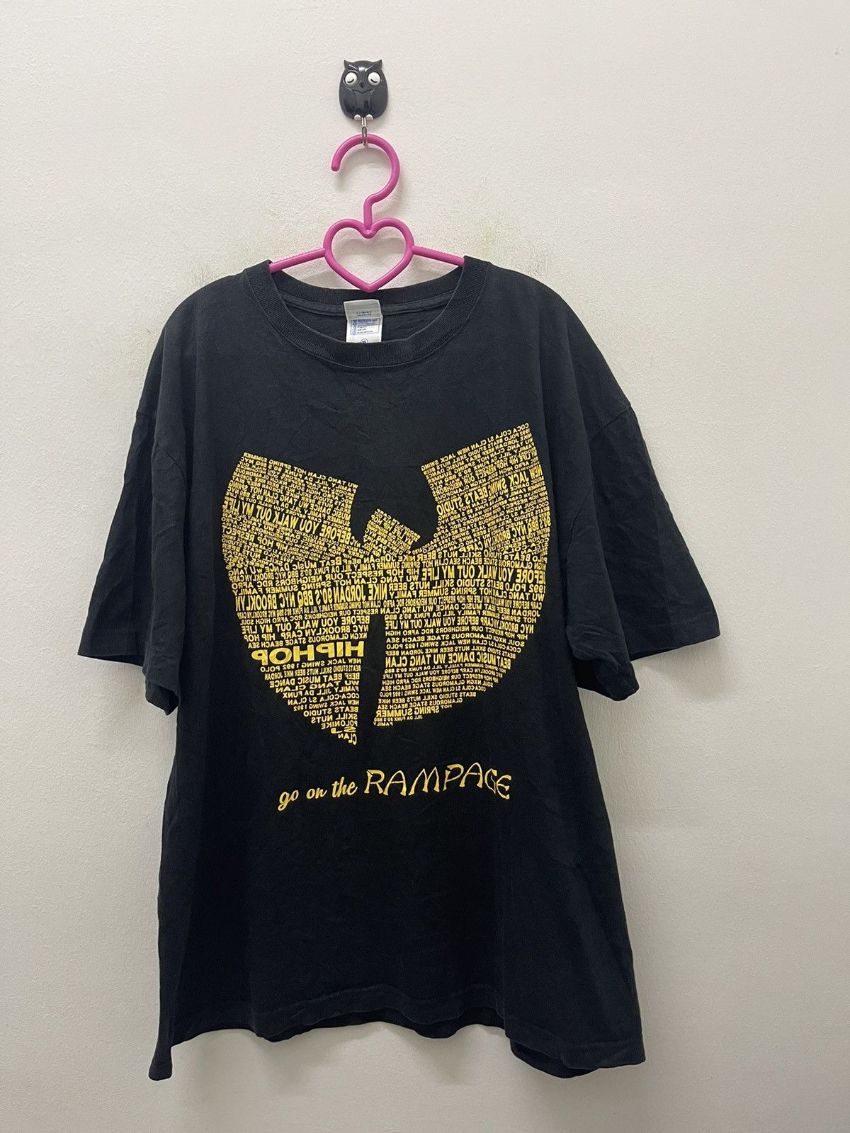 image of Rap Tees x Wu Tang Clan Vintage Wu Tang Clan Reverse Spell Big Logo in Black, Men's (Size XL)