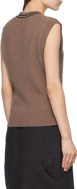 Margaret Howell MHL Margaret Howell Brown Knitted Wool Vest Size XS / US 0-2 / IT 36-38 - 10 Thumbnail
