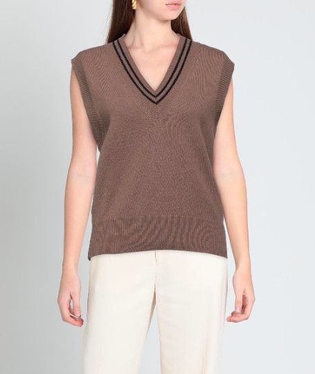 Margaret Howell MHL Margaret Howell Brown Knitted Wool Vest Size XS / US 0-2 / IT 36-38 - 8 Thumbnail