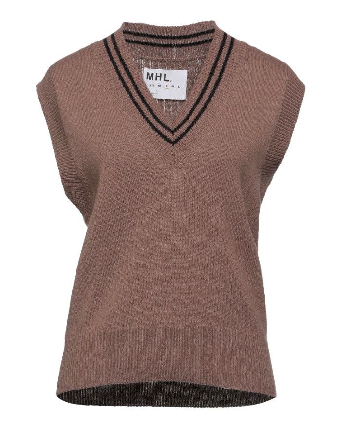 Margaret Howell MHL Margaret Howell Brown Knitted Wool Vest Size XS / US 0-2 / IT 36-38 - 1 Thumbnail