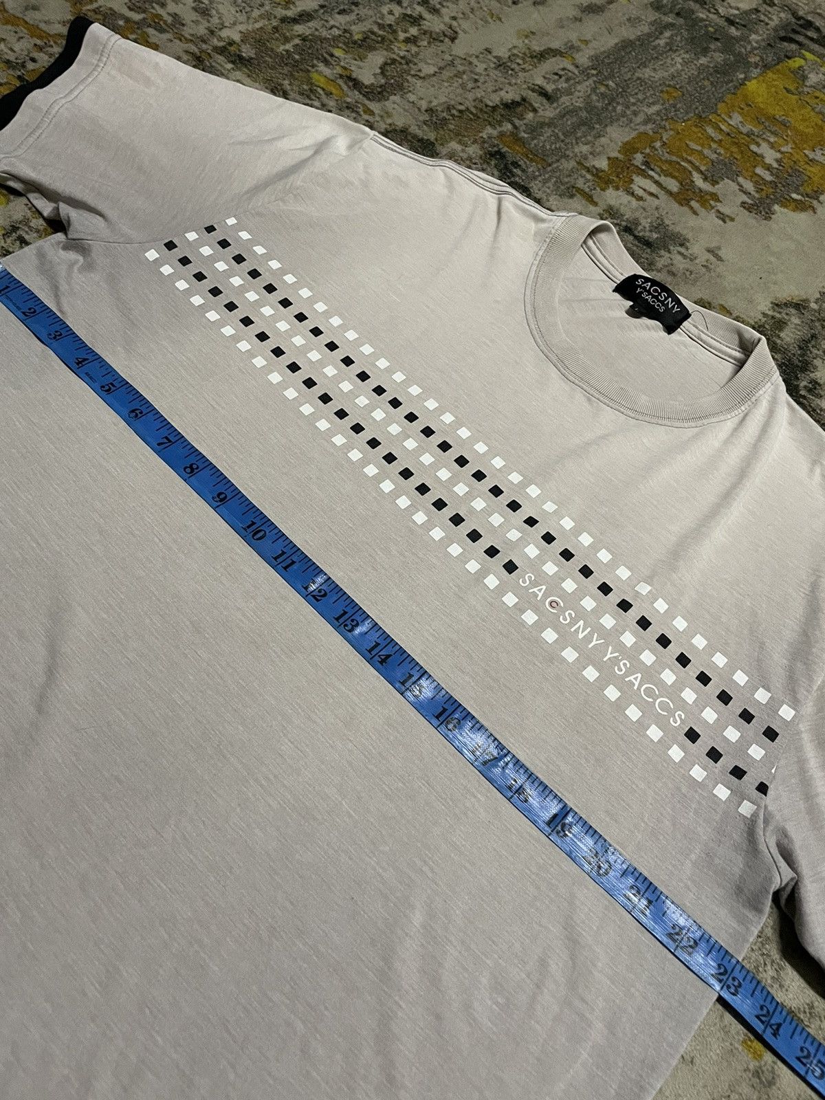 Designer × Japanese Brand × Yohji Yamamoto Yohji Yamamoto Y’Saccs Stripe Logo Tee Size US L / EU 52-54 / 3 - 7 Thumbnail