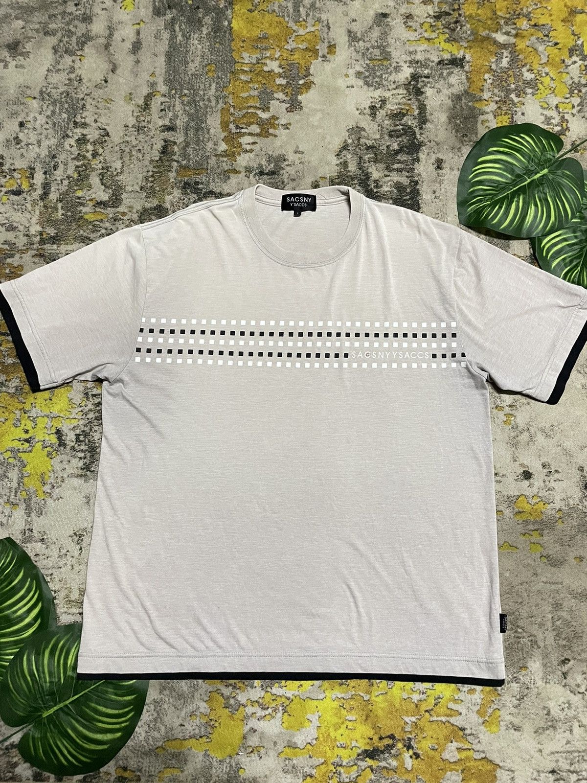 Designer × Japanese Brand × Yohji Yamamoto Yohji Yamamoto Y’Saccs Stripe Logo Tee Size US L / EU 52-54 / 3 - 1 Thumbnail