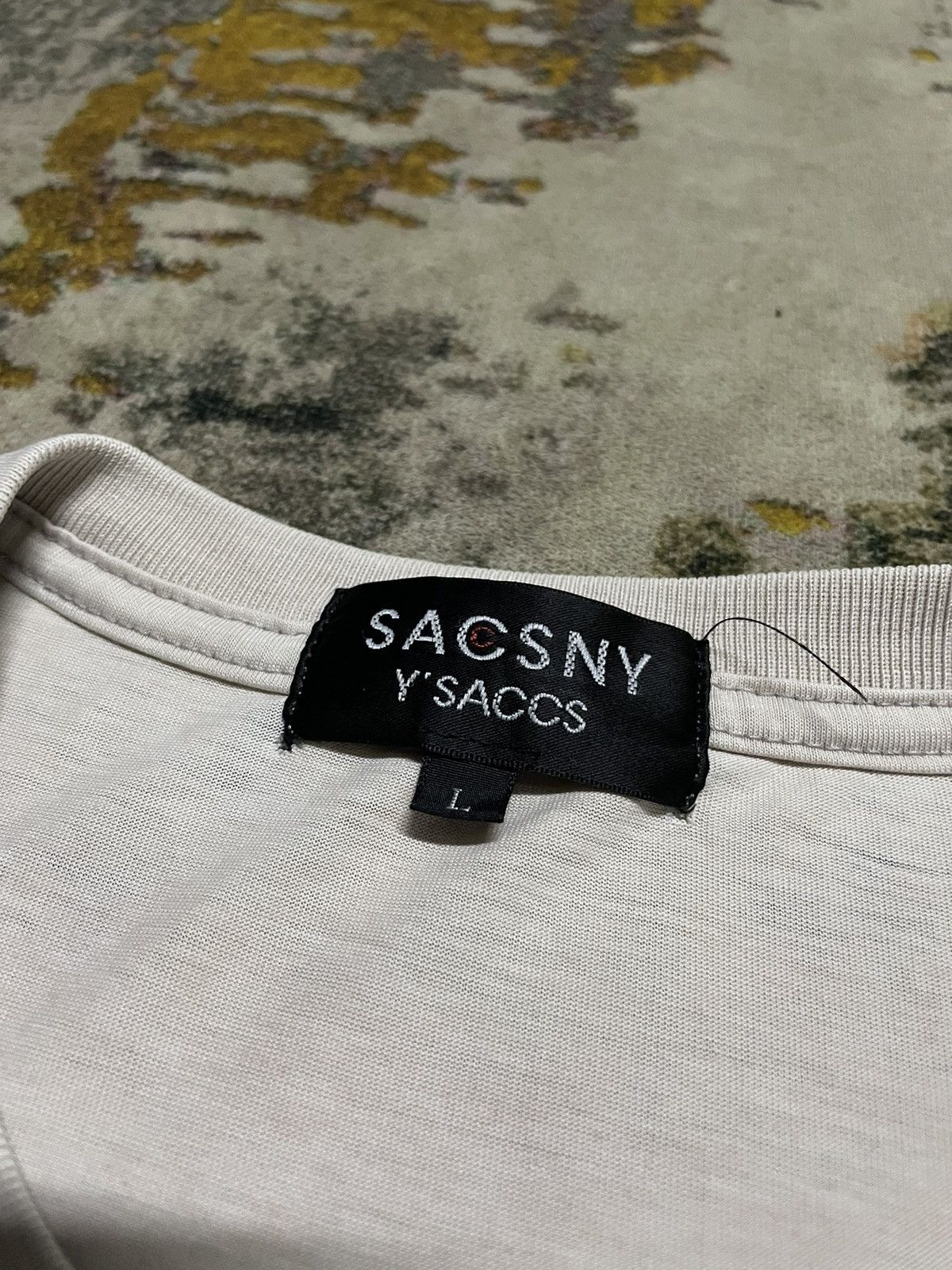 Designer × Japanese Brand × Yohji Yamamoto Yohji Yamamoto Y’Saccs Stripe Logo Tee Size US L / EU 52-54 / 3 - 2 Thumbnail