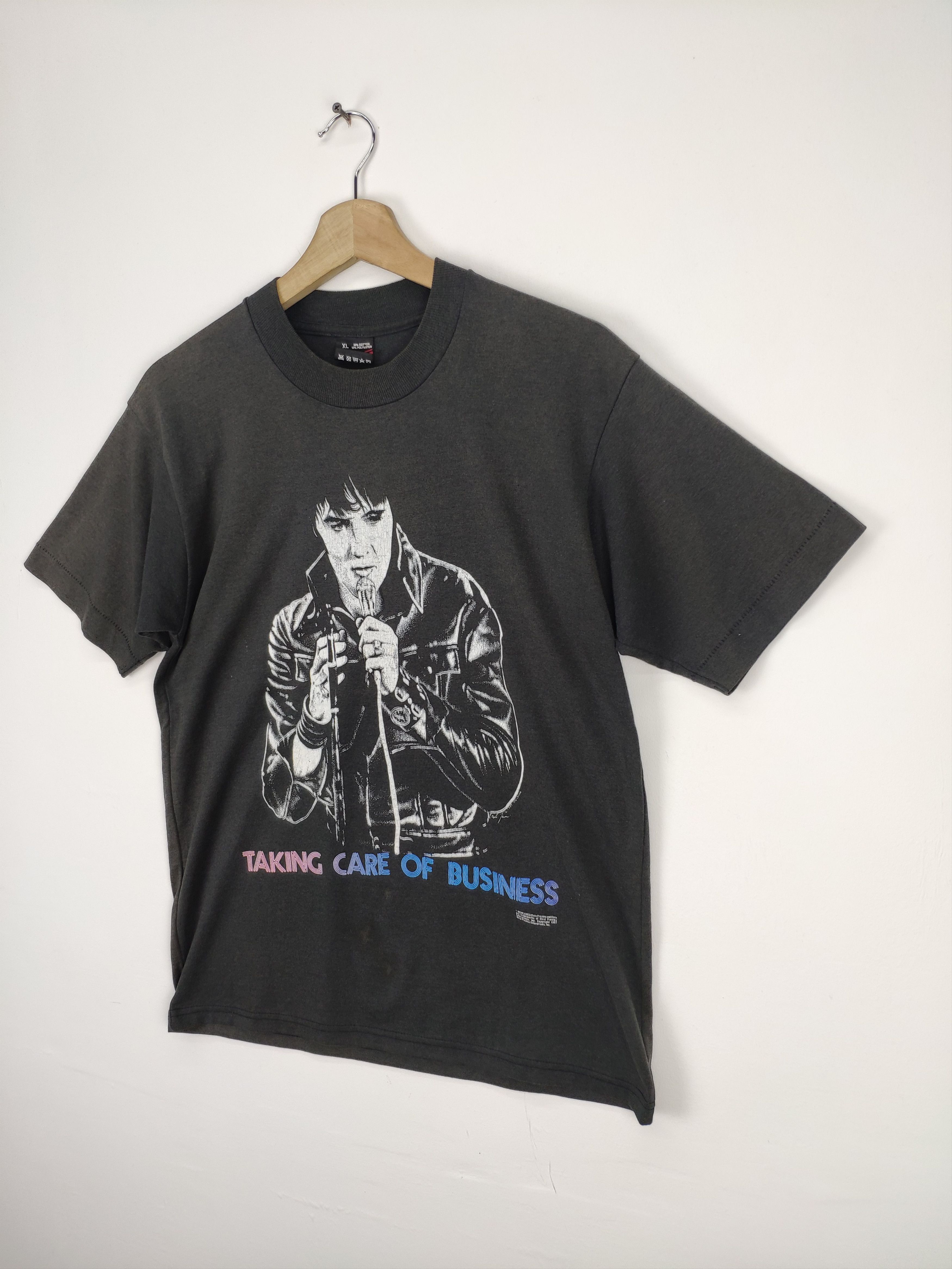 Band Tees × Vintage Vintage Elvis Presley T Shirt Copyright 1987 Size US M / EU 48-50 / 2 - 2 Thumbnail