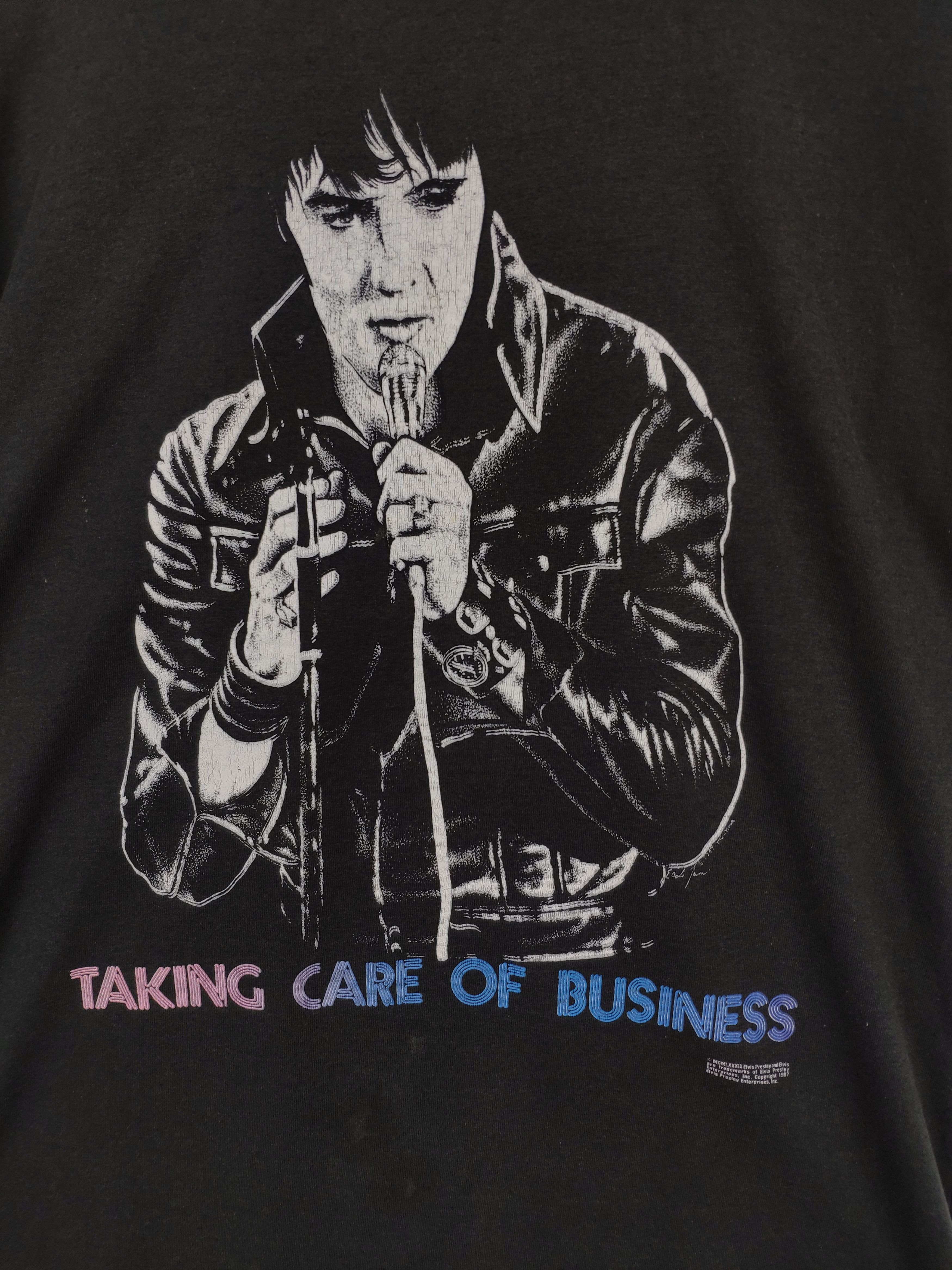 Band Tees × Vintage Vintage Elvis Presley T Shirt Copyright 1987 Size US M / EU 48-50 / 2 - 4 Thumbnail