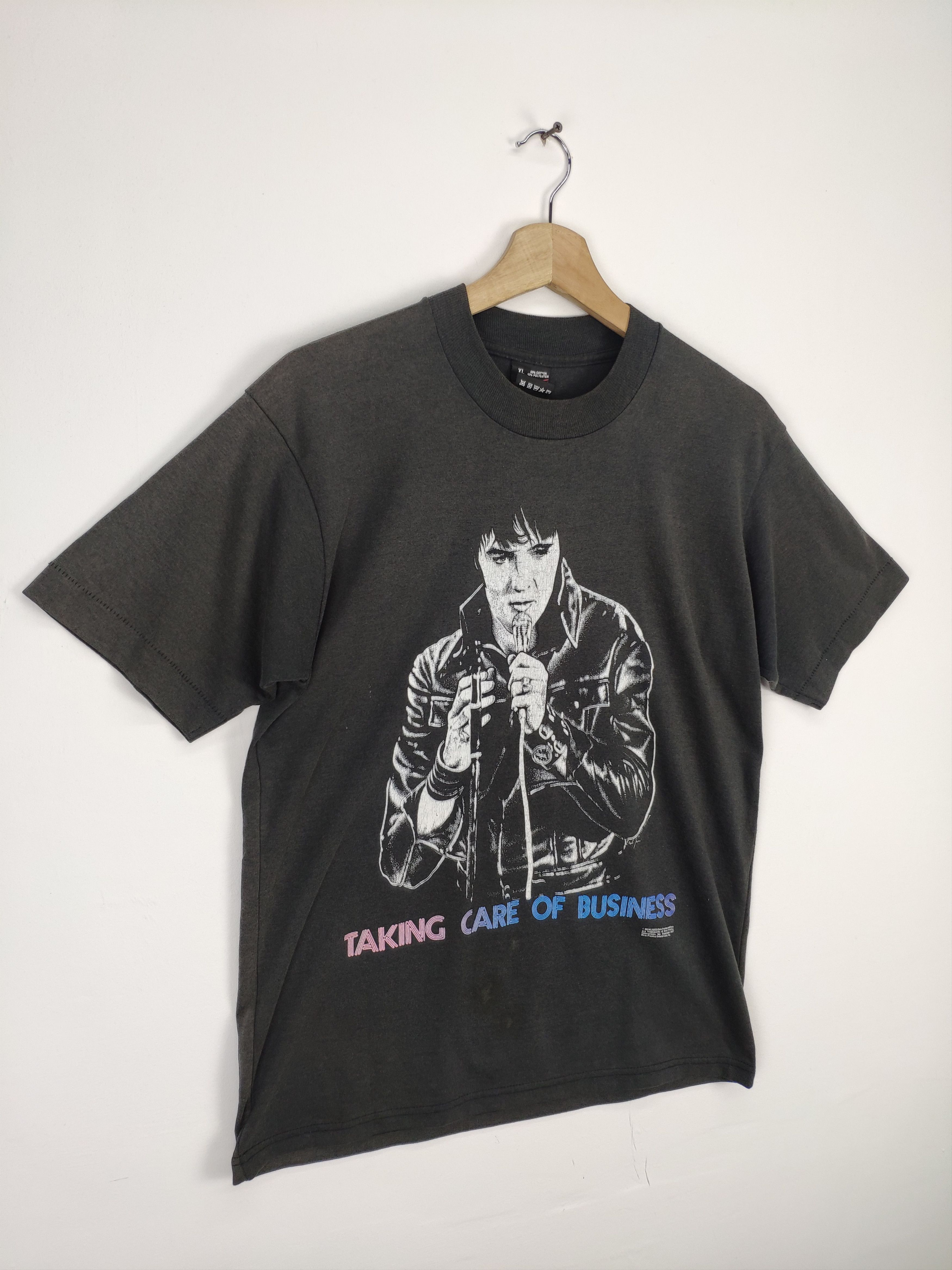 Band Tees × Vintage Vintage Elvis Presley T Shirt Copyright 1987 Size US M / EU 48-50 / 2 - 3 Thumbnail