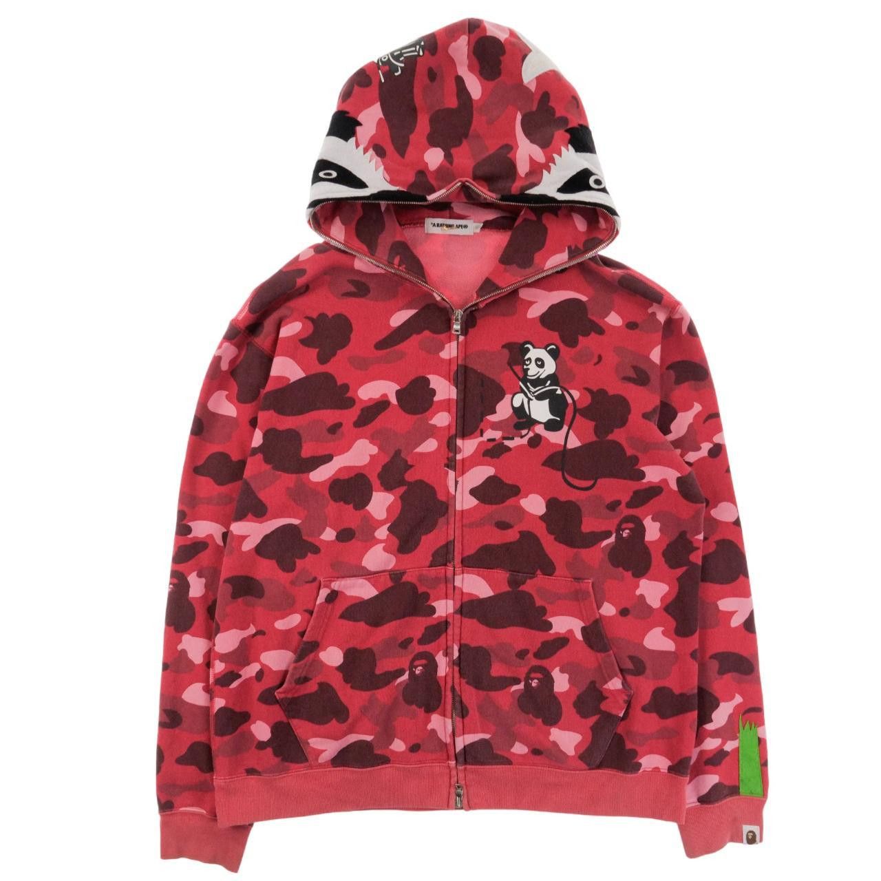 Vintage BAPE Panda Camo Hoodie Size L