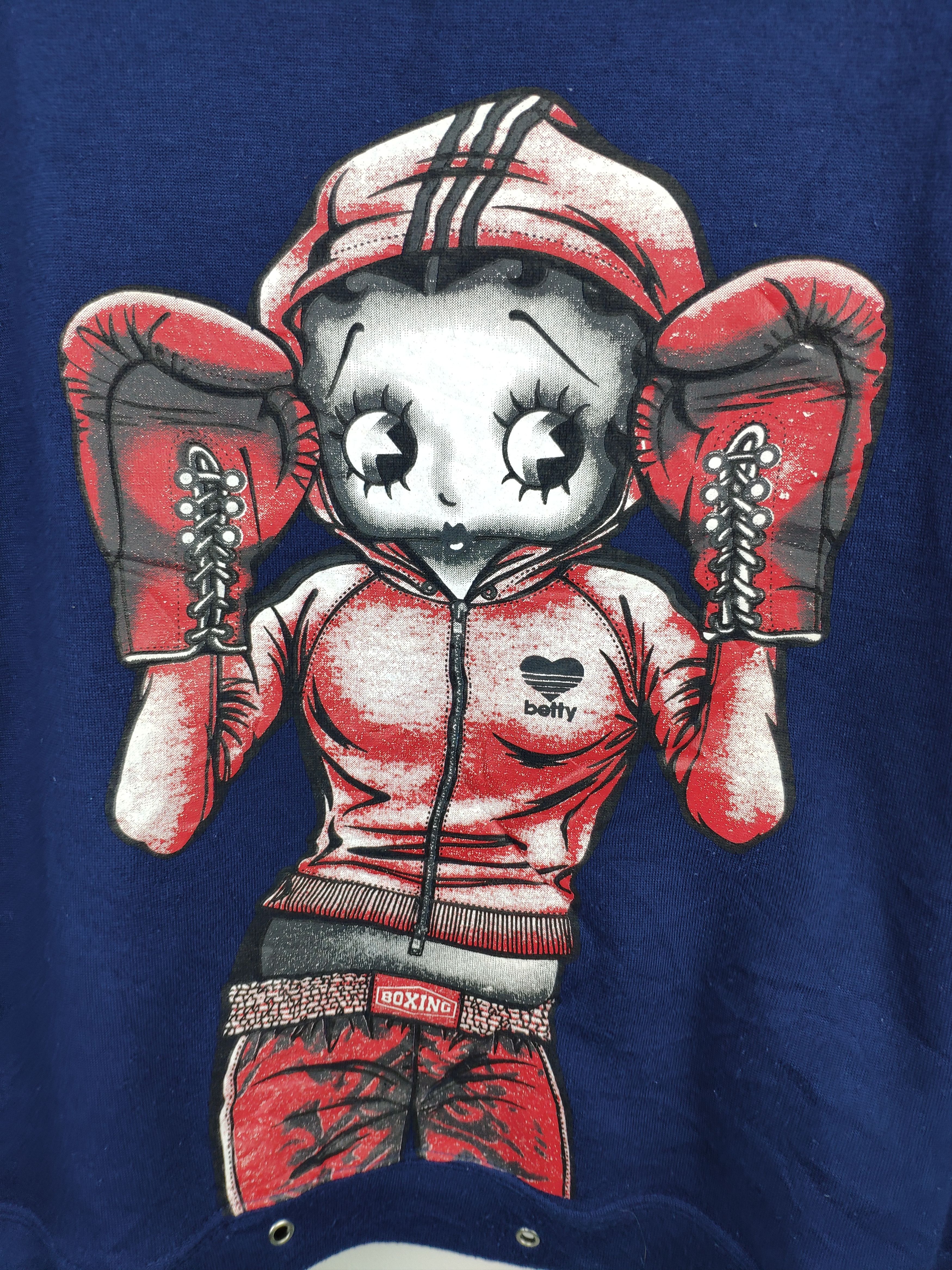 Japanese Brand × Vintage Vintage 1990s Betty Boop Sweatshirt Boxing Size US M / EU 48-50 / 2 - 3 Thumbnail