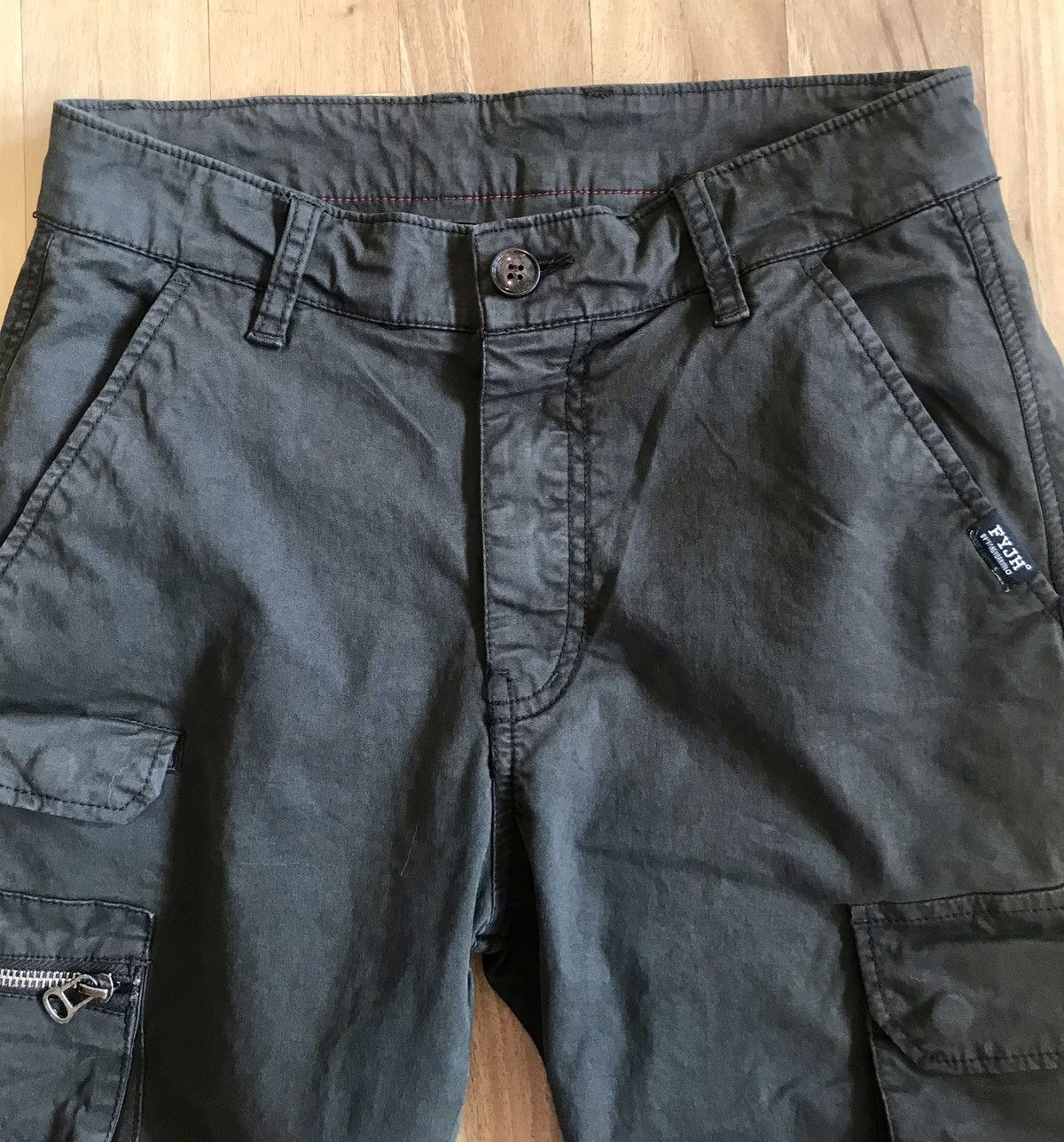 Vintage Vintage Jogger Style Dark Olive Cargo Pants 29w Size US 29 - 3 Thumbnail