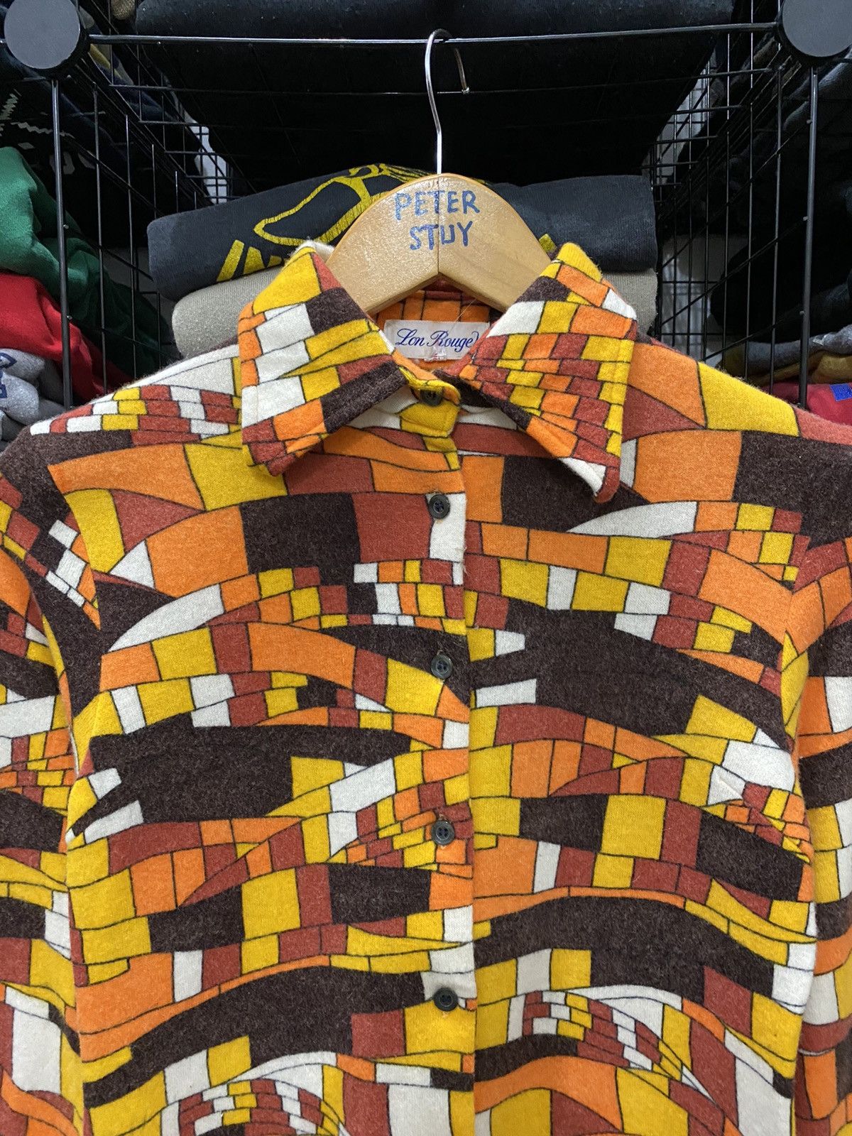 Japanese Brand × Vintage Vintage Lon Rouge Flannel shirt Nice Design Size US S / EU 44-46 / 1 - 2 Thumbnail