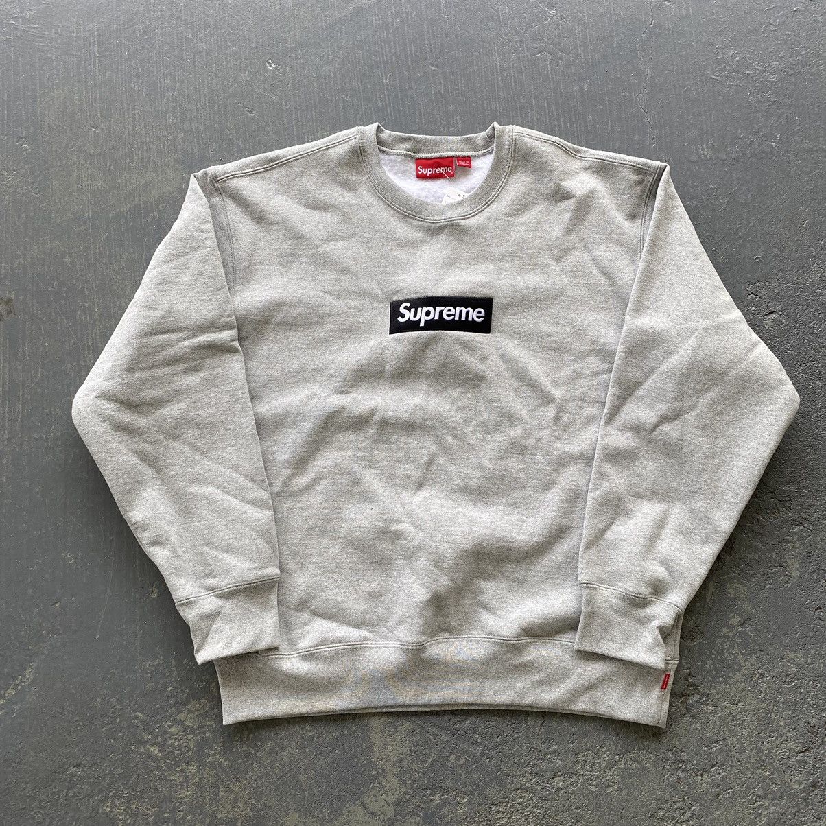 トップス supreme box logo crewneck Heather Grey L s-l400.jpg