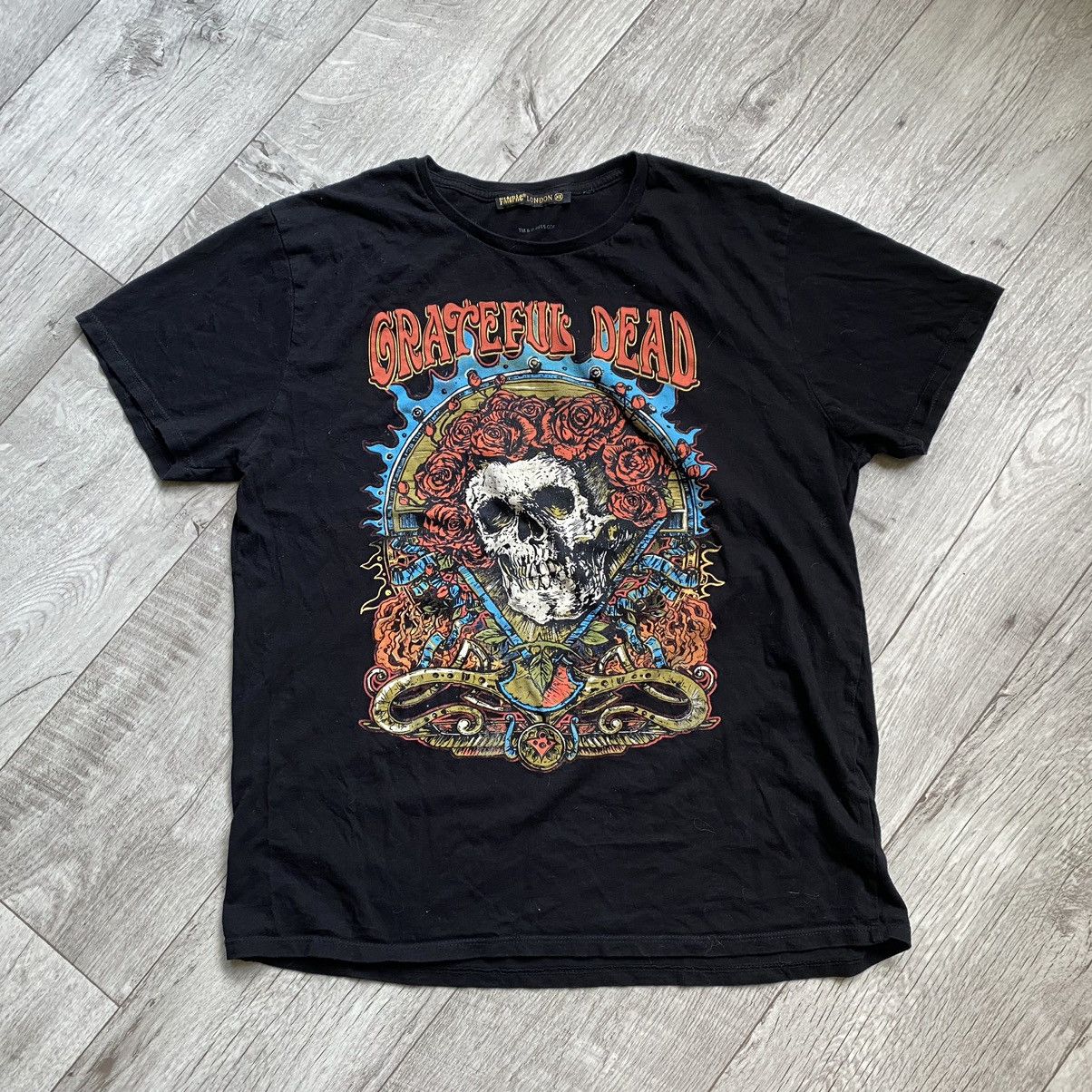 GRATEFUL DEAD BAND SKULL FLOWERS T SHIRT
