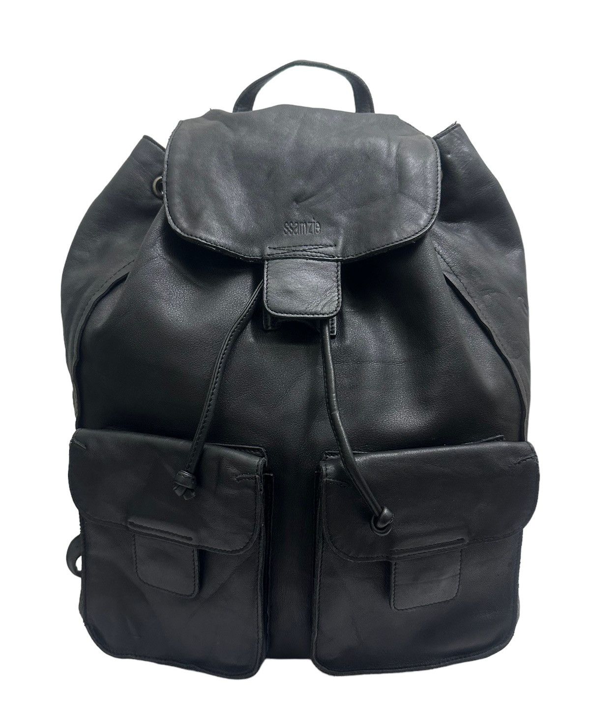 Genuine Leather Vintage Ssamzie Leather Tanker Backpack Size ONE SIZE - 1 Thumbnail