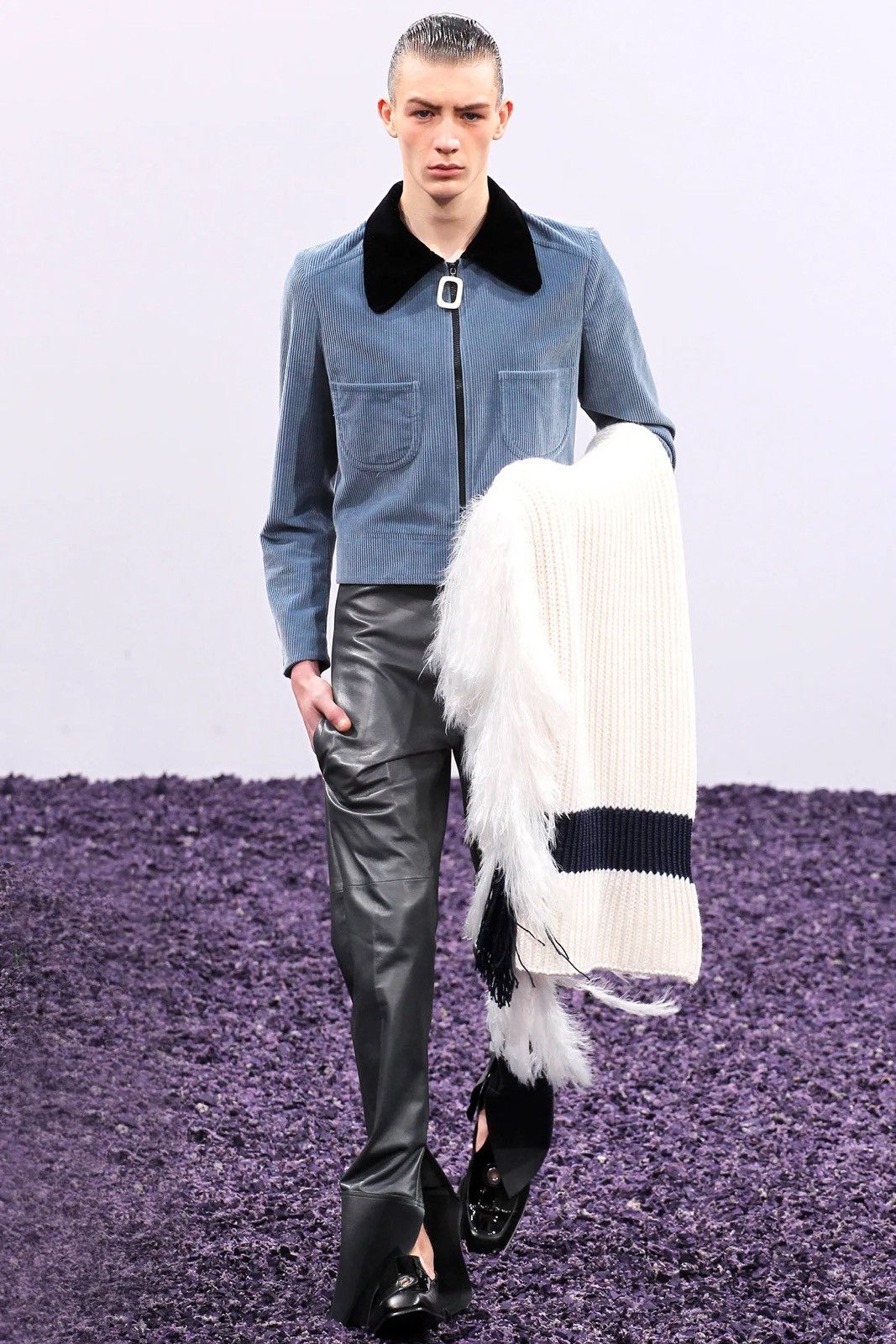 JW Anderson FW15 CORDUROY AND VELVET COLLARED CROPPED JACKET Size US M / EU 48-50 / 2 - 2 Thumbnail