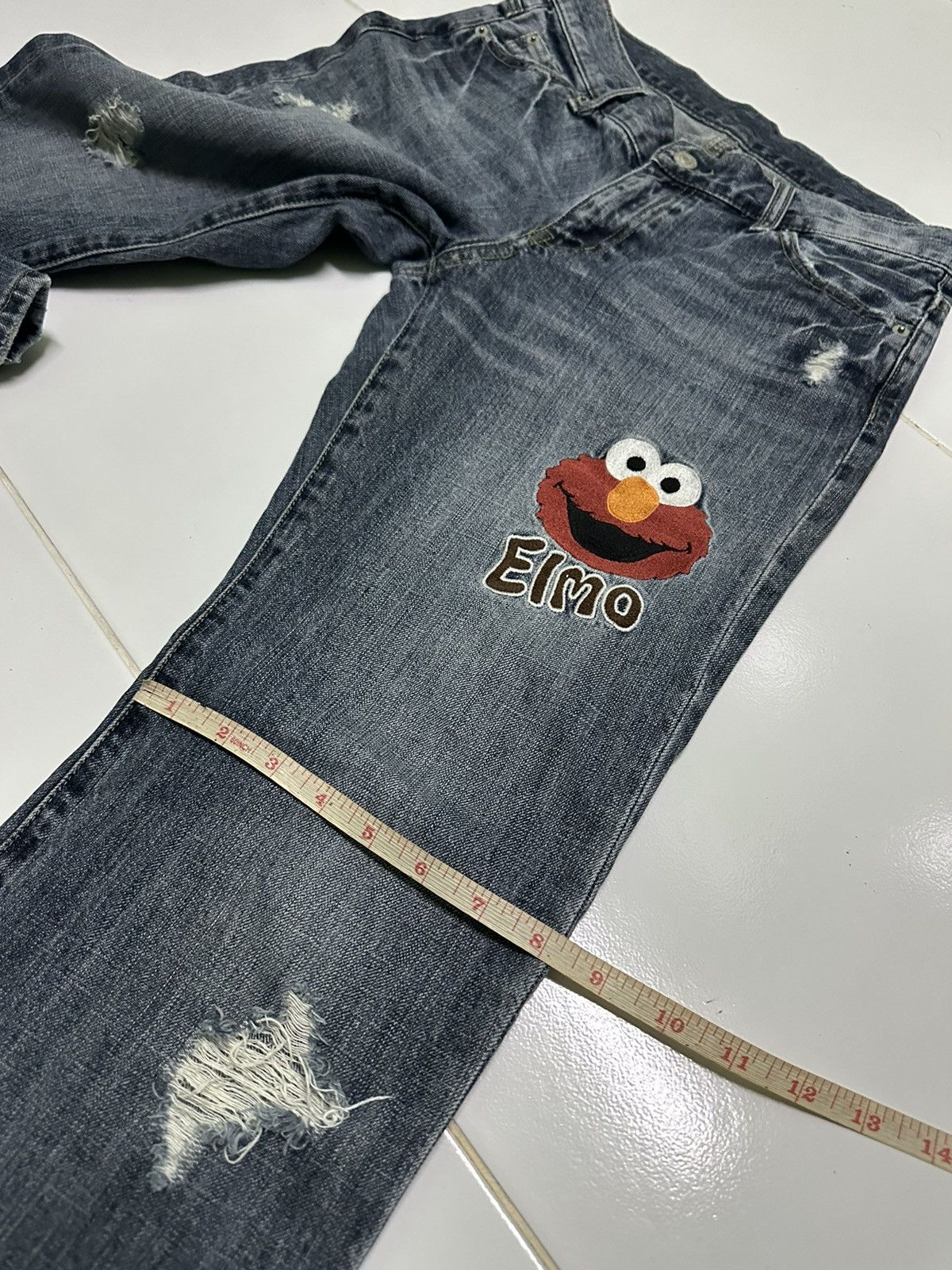 Hysteric Glamour 30x29 Elmo sesame street blue denim jeans Size US 30 / EU 46 - 9 Thumbnail