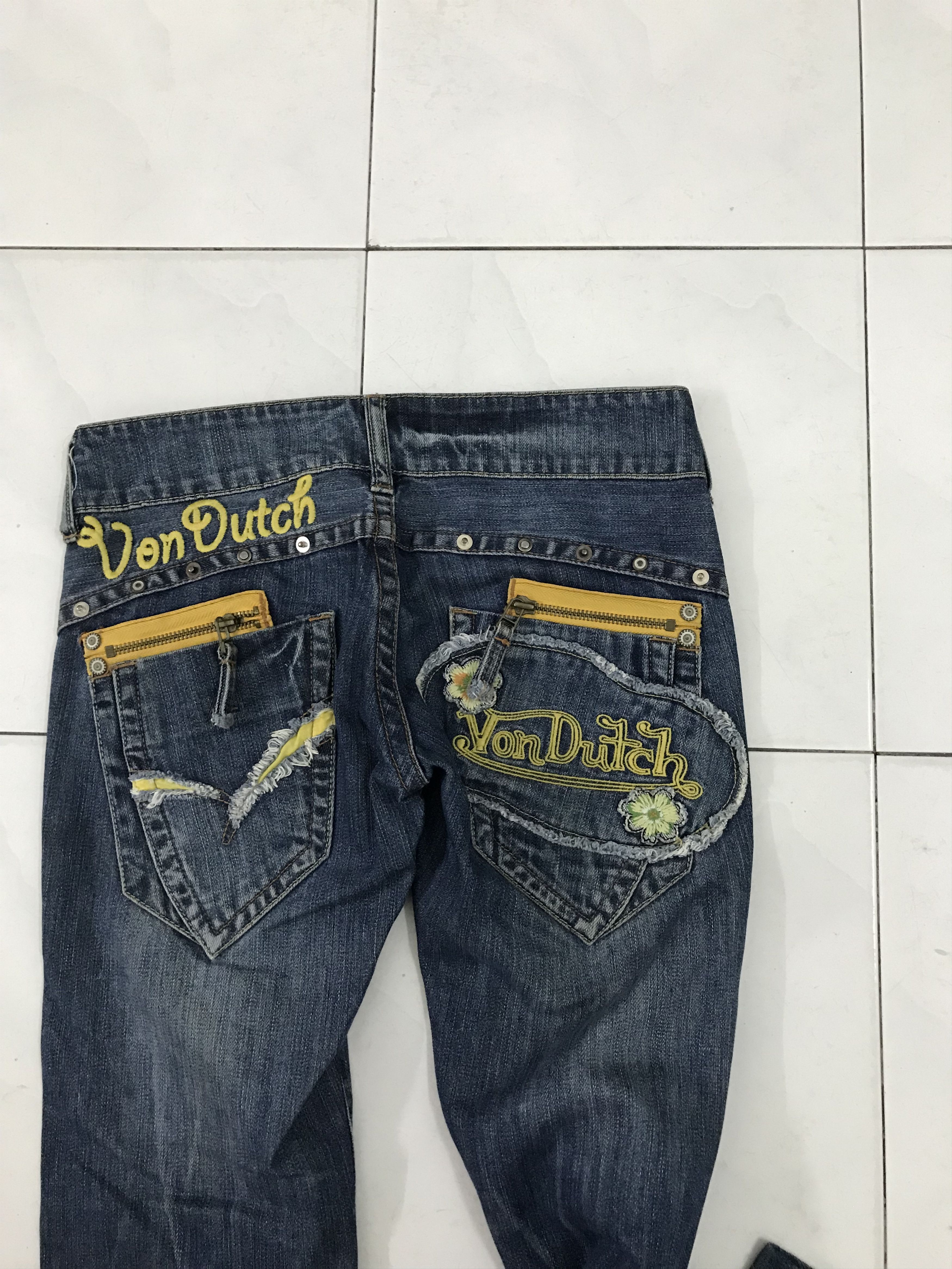 Image of Vintage Von Dutch Distressed Denim in Blue, Men's (Size 30)