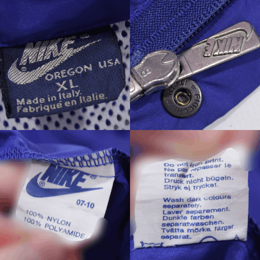Nike 80S Swoosh Logo Nylon Jacket Made in Italy Size US XL / EU 56 / 4 - 8 Thumbnail