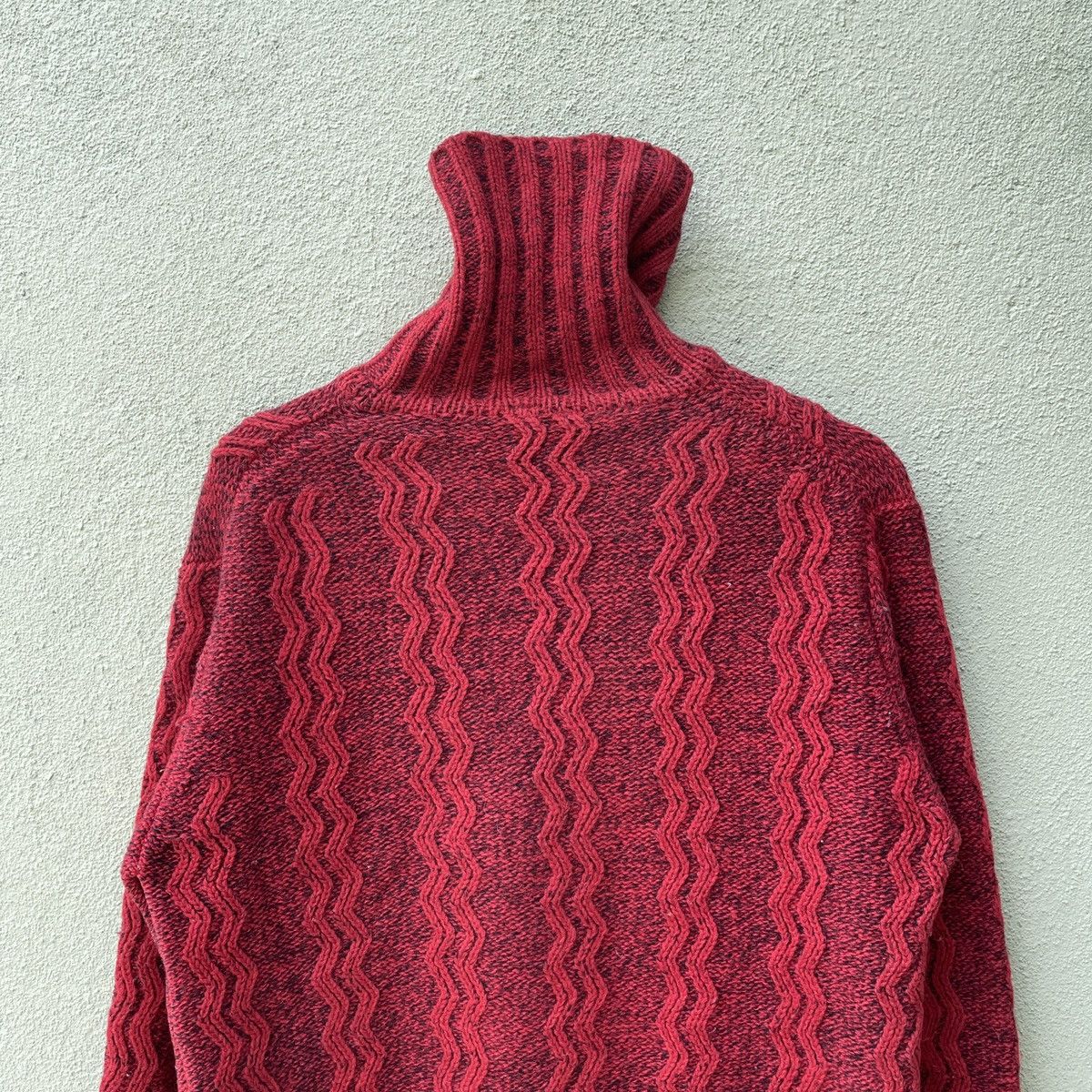 Japanese Brand Vintage Japanese Knit Rare Design Turtle Neck Knitwear Size US M / EU 48-50 / 2 - 10 Thumbnail