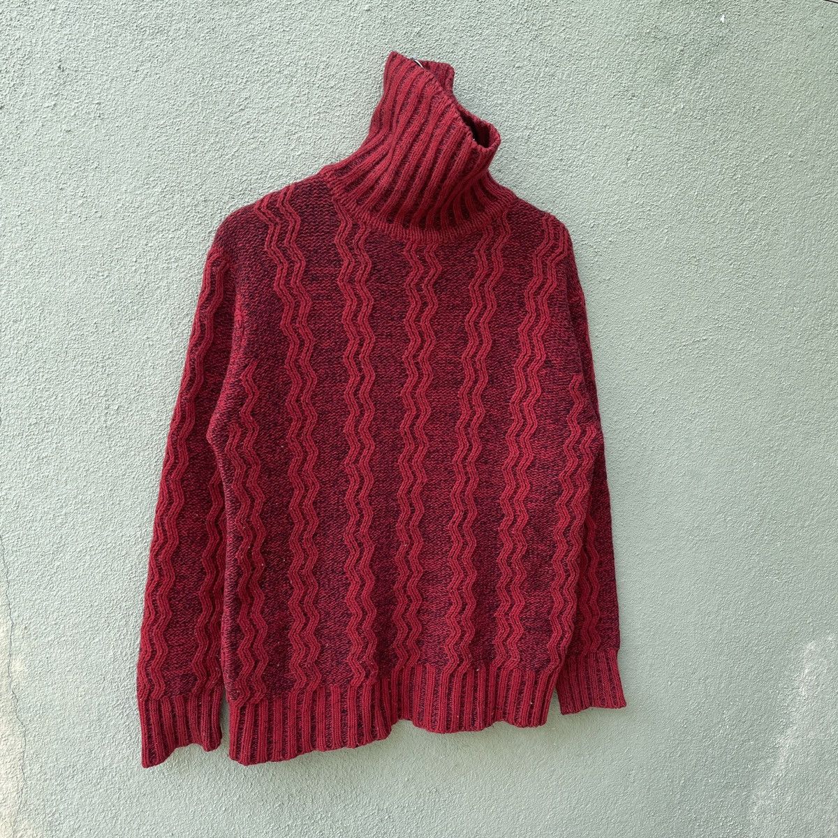 Japanese Brand Vintage Japanese Knit Rare Design Turtle Neck Knitwear Size US M / EU 48-50 / 2 - 2 Thumbnail