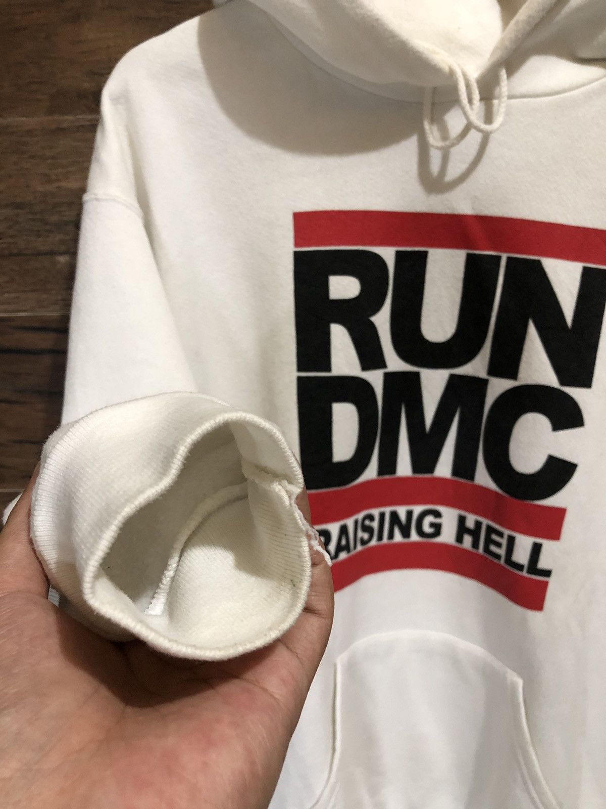 Band Tees × RUN DMC × Rap Tees Vintage 90s Run DMC Raising Hell Lee Heavyweight Hoodies Size US L / EU 52-54 / 3 - 14 Thumbnail