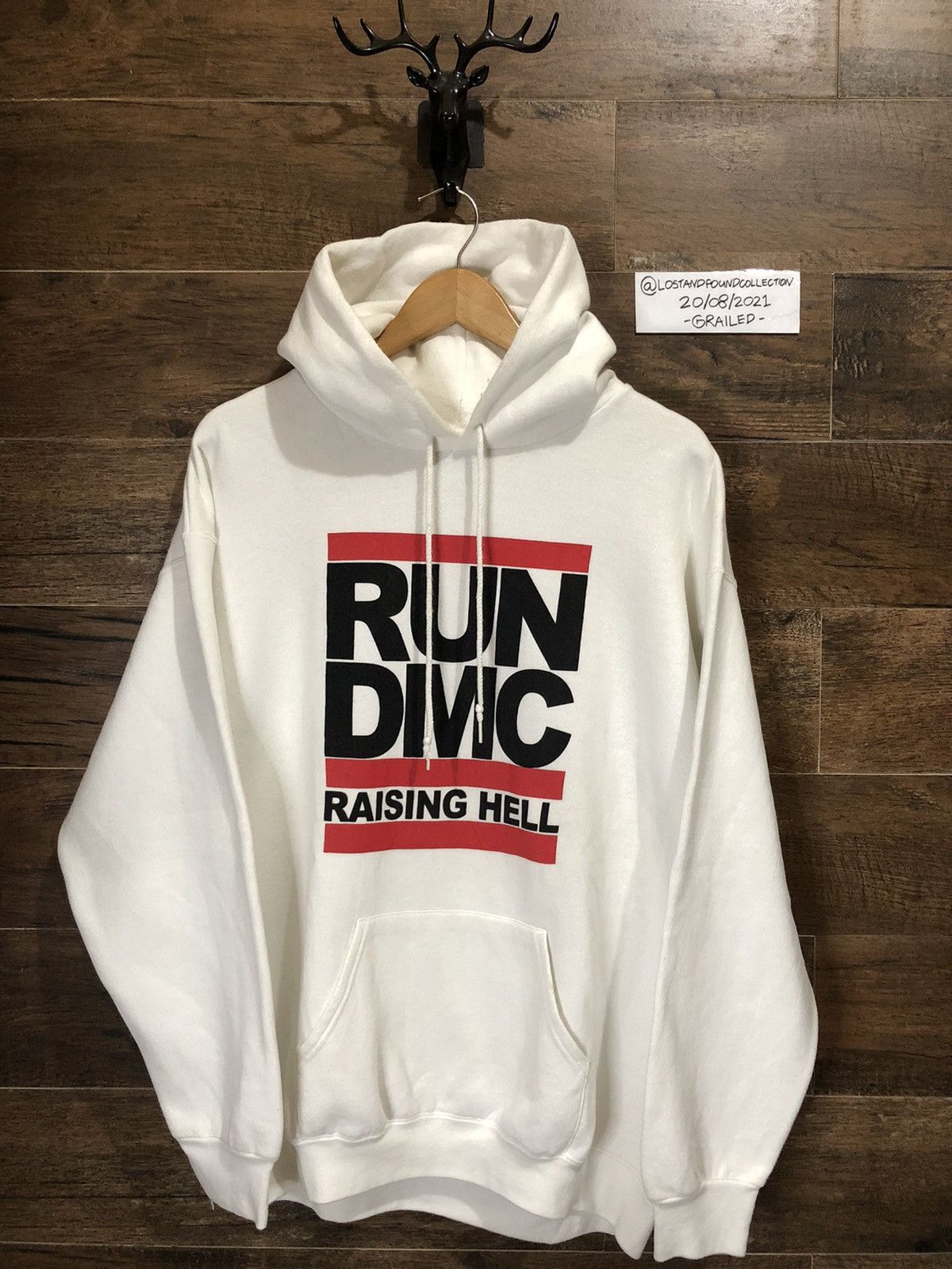 Band Tees × RUN DMC × Rap Tees Vintage 90s Run DMC Raising Hell Lee Heavyweight Hoodies Size US L / EU 52-54 / 3 - 1 Thumbnail