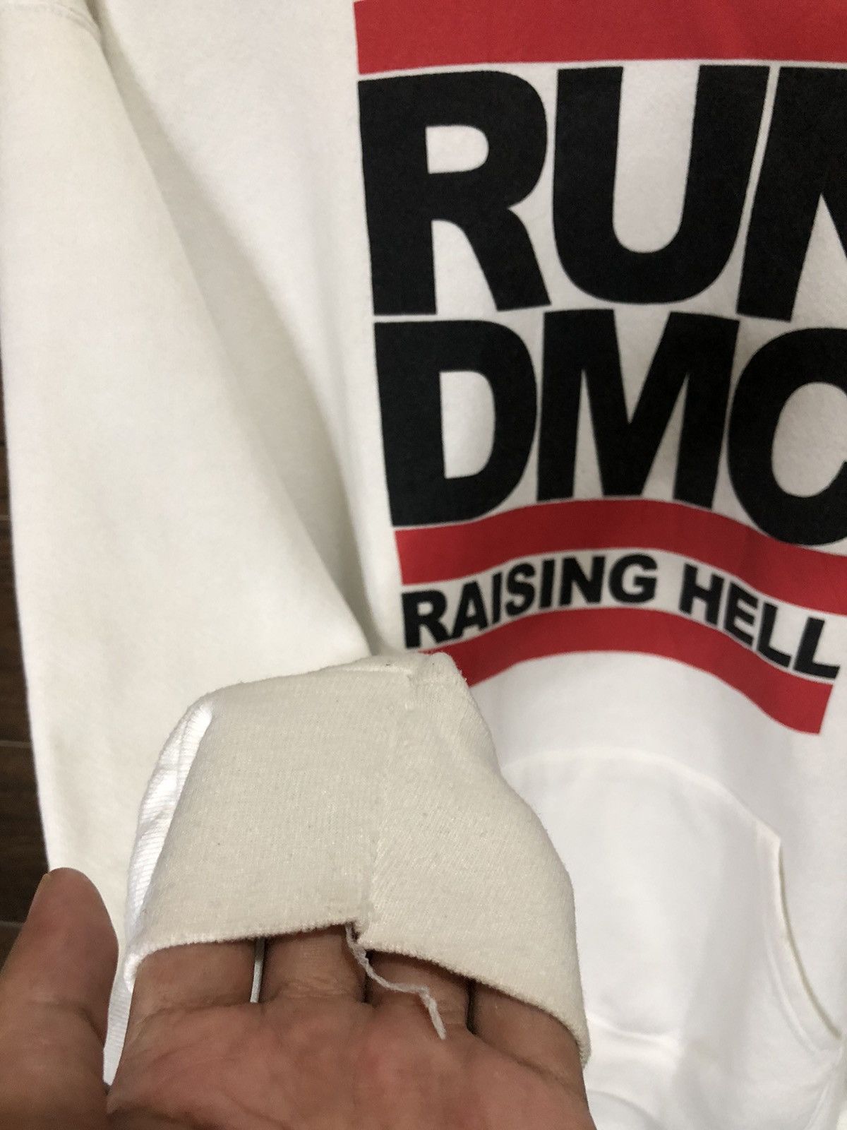 Band Tees × RUN DMC × Rap Tees Vintage 90s Run DMC Raising Hell Lee Heavyweight Hoodies Size US L / EU 52-54 / 3 - 15 Thumbnail