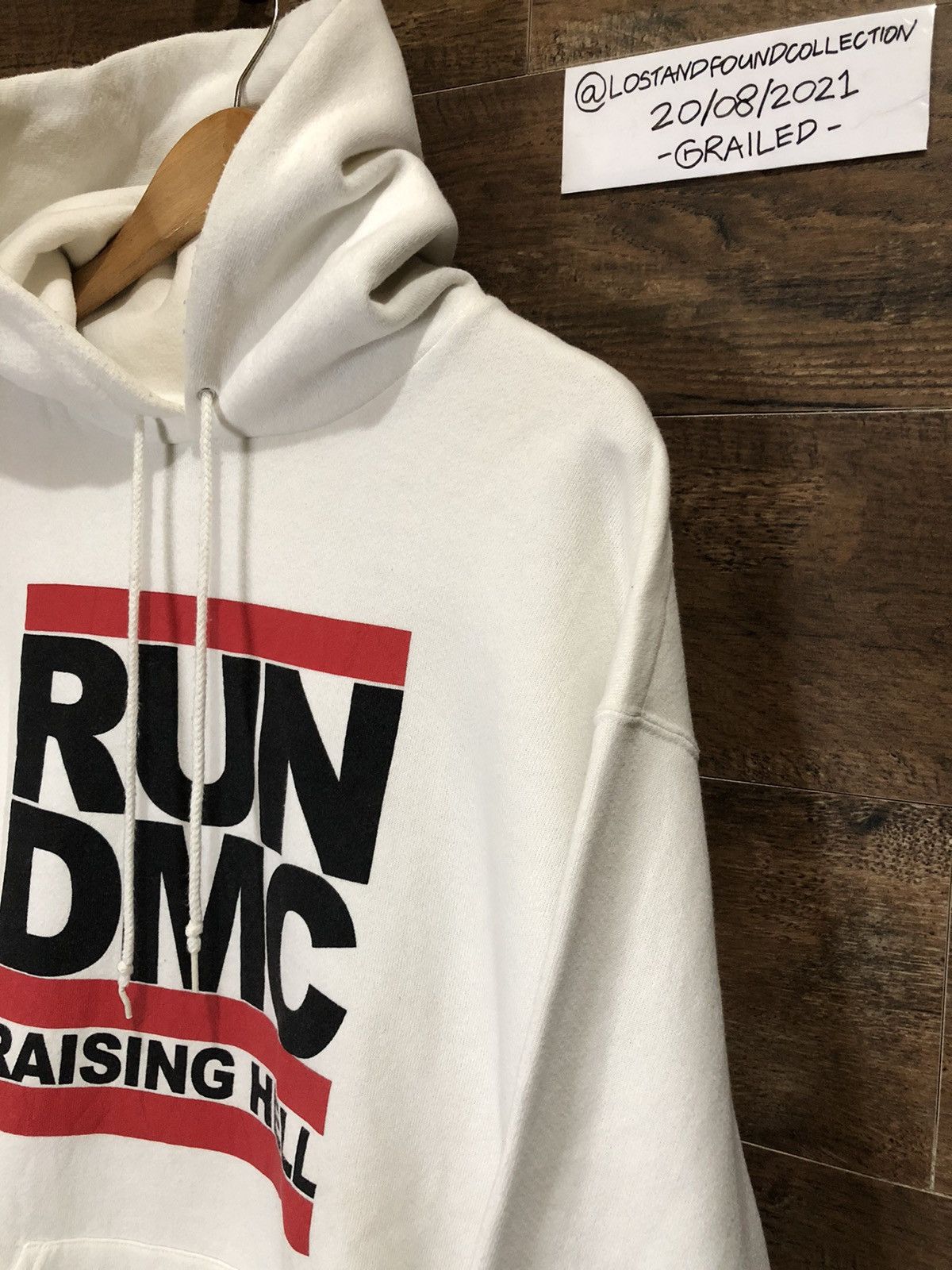 Band Tees × RUN DMC × Rap Tees Vintage 90s Run DMC Raising Hell Lee Heavyweight Hoodies Size US L / EU 52-54 / 3 - 4 Thumbnail