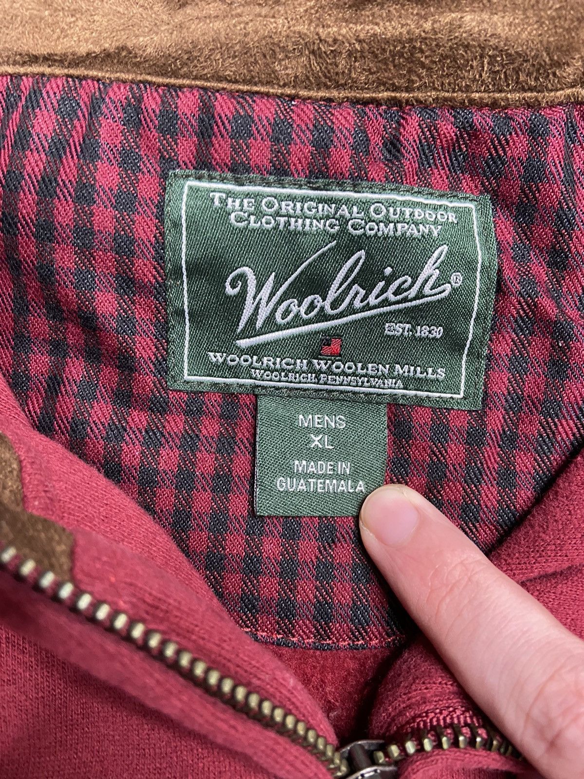 Vintage Cool Vintage Y2K Red Woolrich Zip Sweatshirt XL Lined Crazy Size US XL / EU 56 / 4 - 4 Thumbnail
