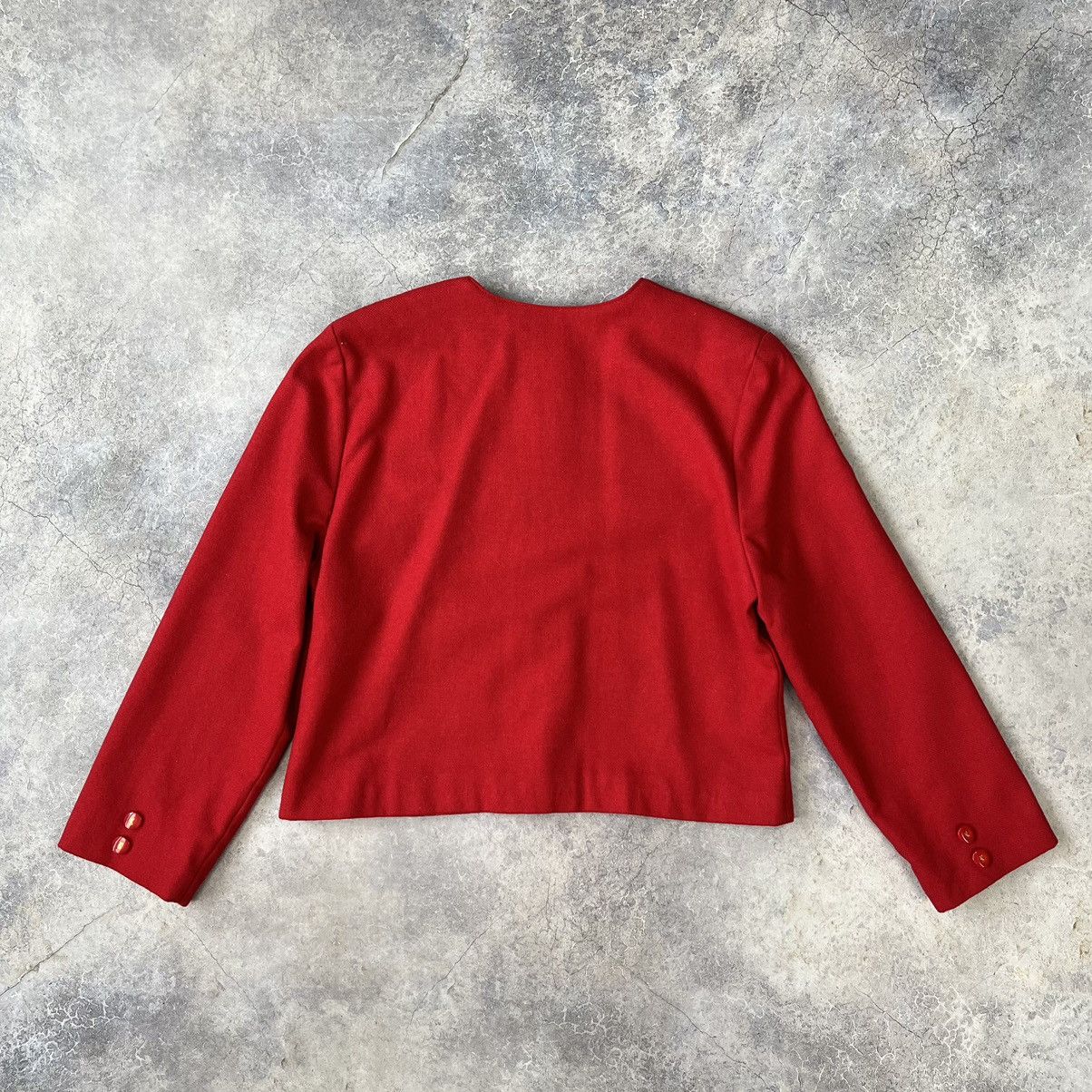 Vintage VINTAGE YVES SAINT LAURENT 5 BUTTON CROPPED BLAZER JACKET Size M / US 6-8 / IT 42-44 - 7 Thumbnail