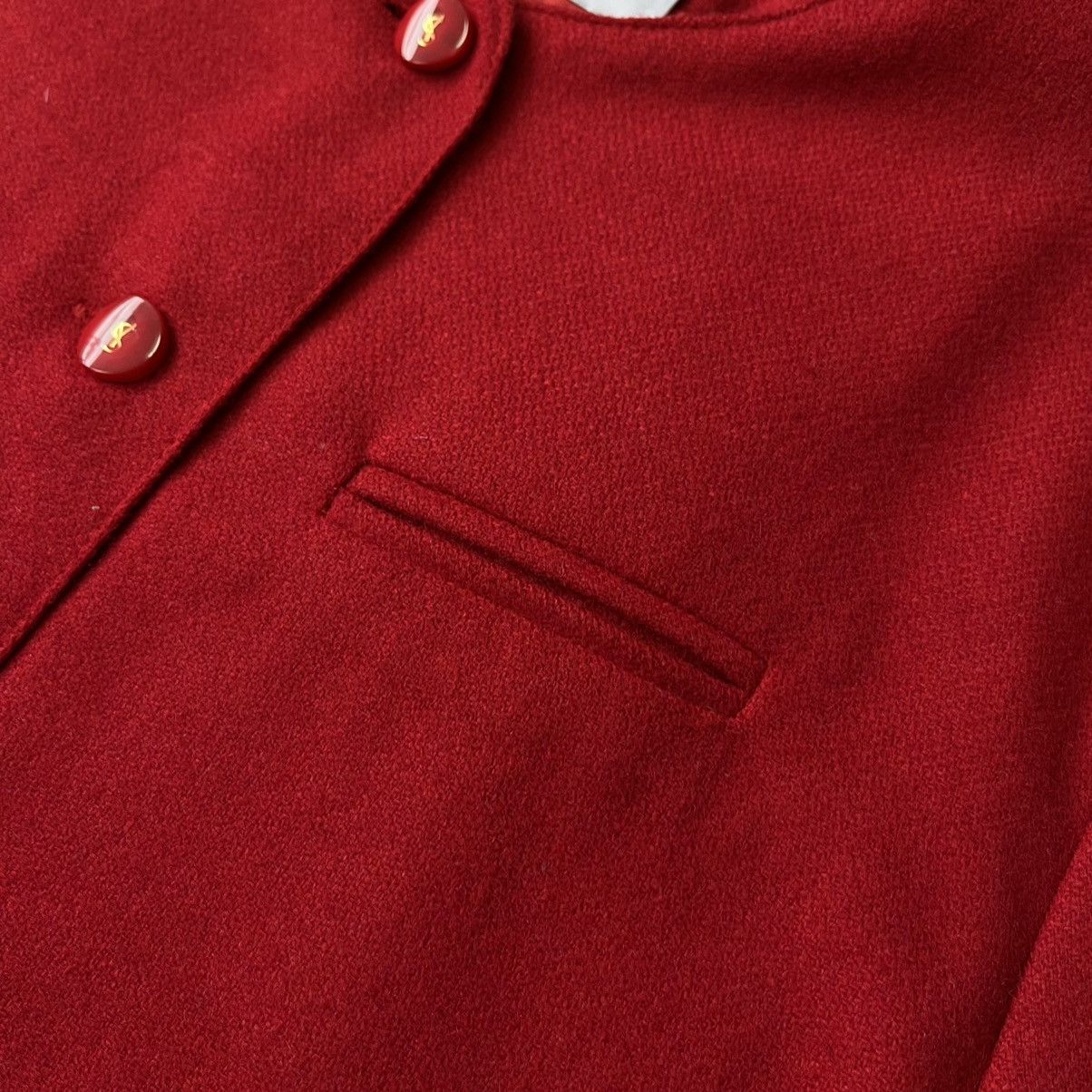 Vintage VINTAGE YVES SAINT LAURENT 5 BUTTON CROPPED BLAZER JACKET Size M / US 6-8 / IT 42-44 - 3 Thumbnail