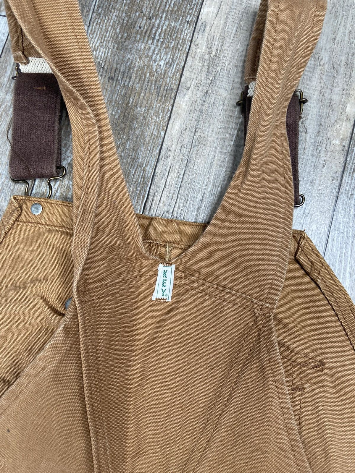 Vintage Crazy Vintage Double Knee Sun Faded Canvas Overalls Work Size US 42 / EU 58 - 9 Thumbnail