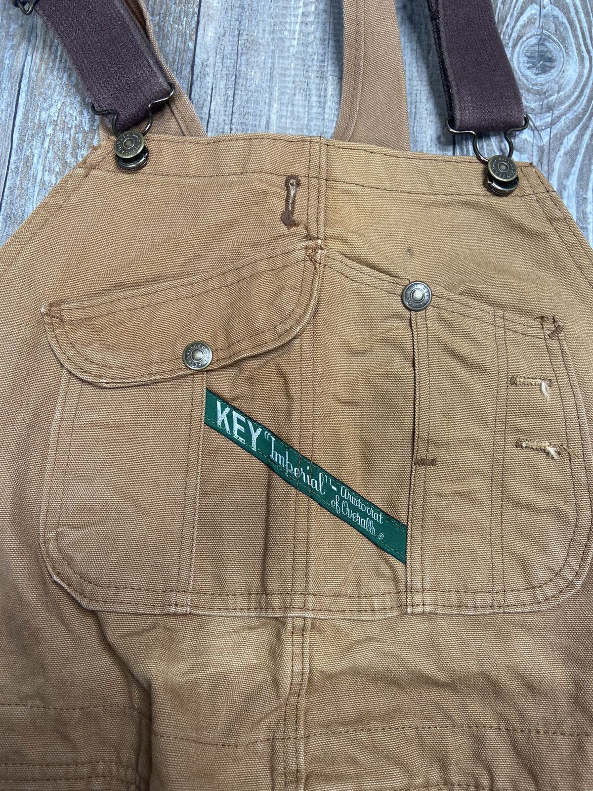 Vintage Crazy Vintage Double Knee Sun Faded Canvas Overalls Work Size US 42 / EU 58 - 2 Thumbnail