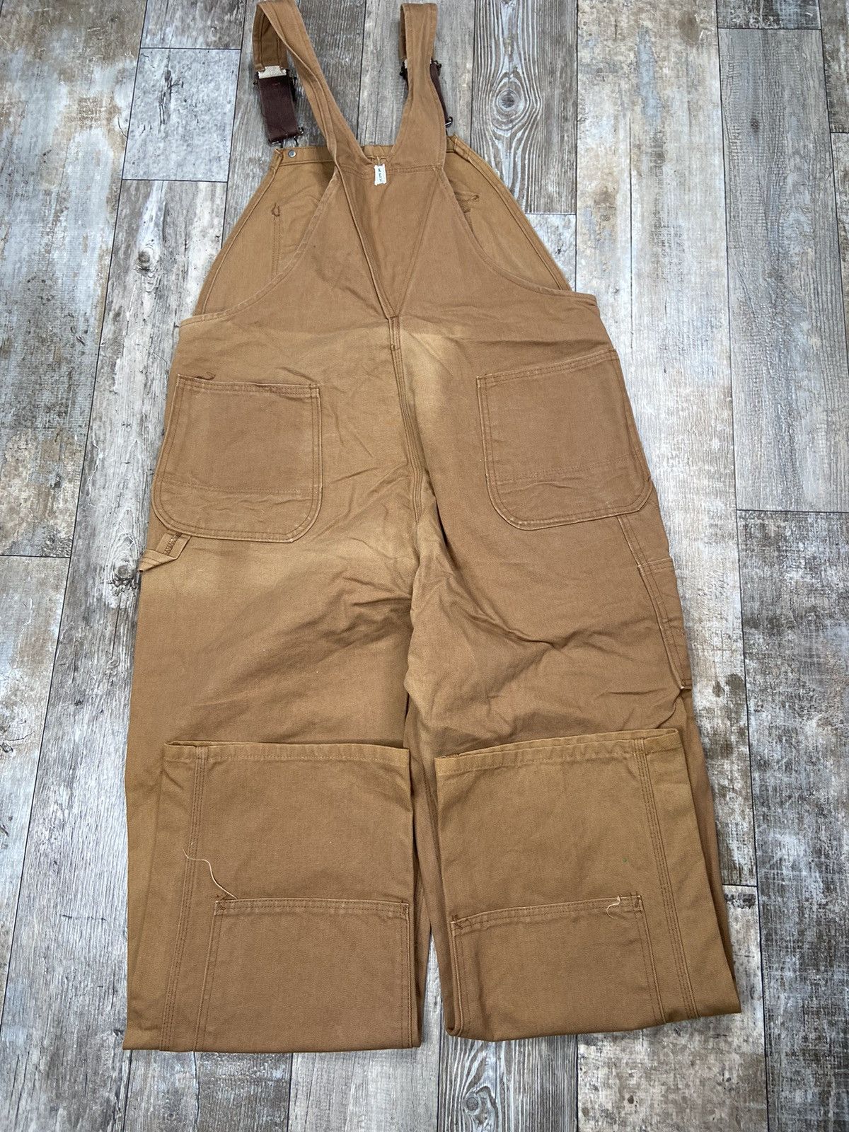 Vintage Crazy Vintage Double Knee Sun Faded Canvas Overalls Work Size US 42 / EU 58 - 8 Thumbnail