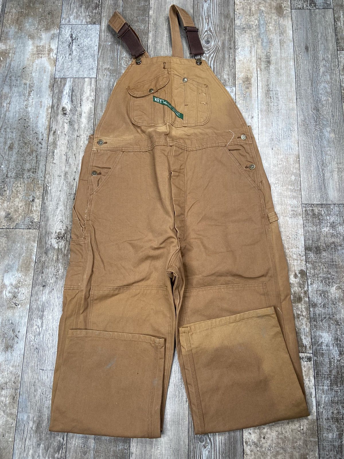 Vintage Crazy Vintage Double Knee Sun Faded Canvas Overalls Work Size US 42 / EU 58 - 1 Thumbnail
